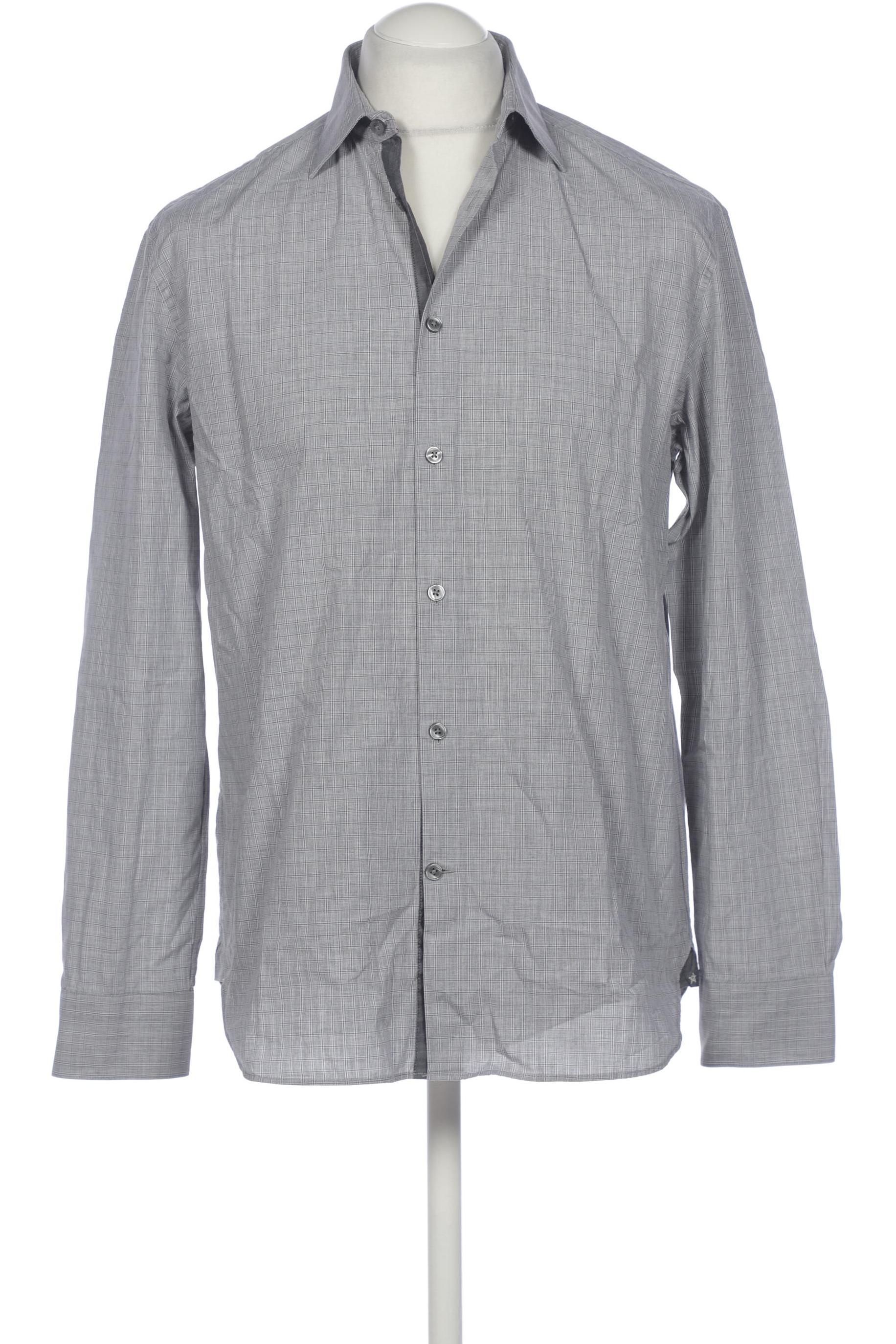 

John Varvatos Herren Hemd, grau, Gr. 15.5