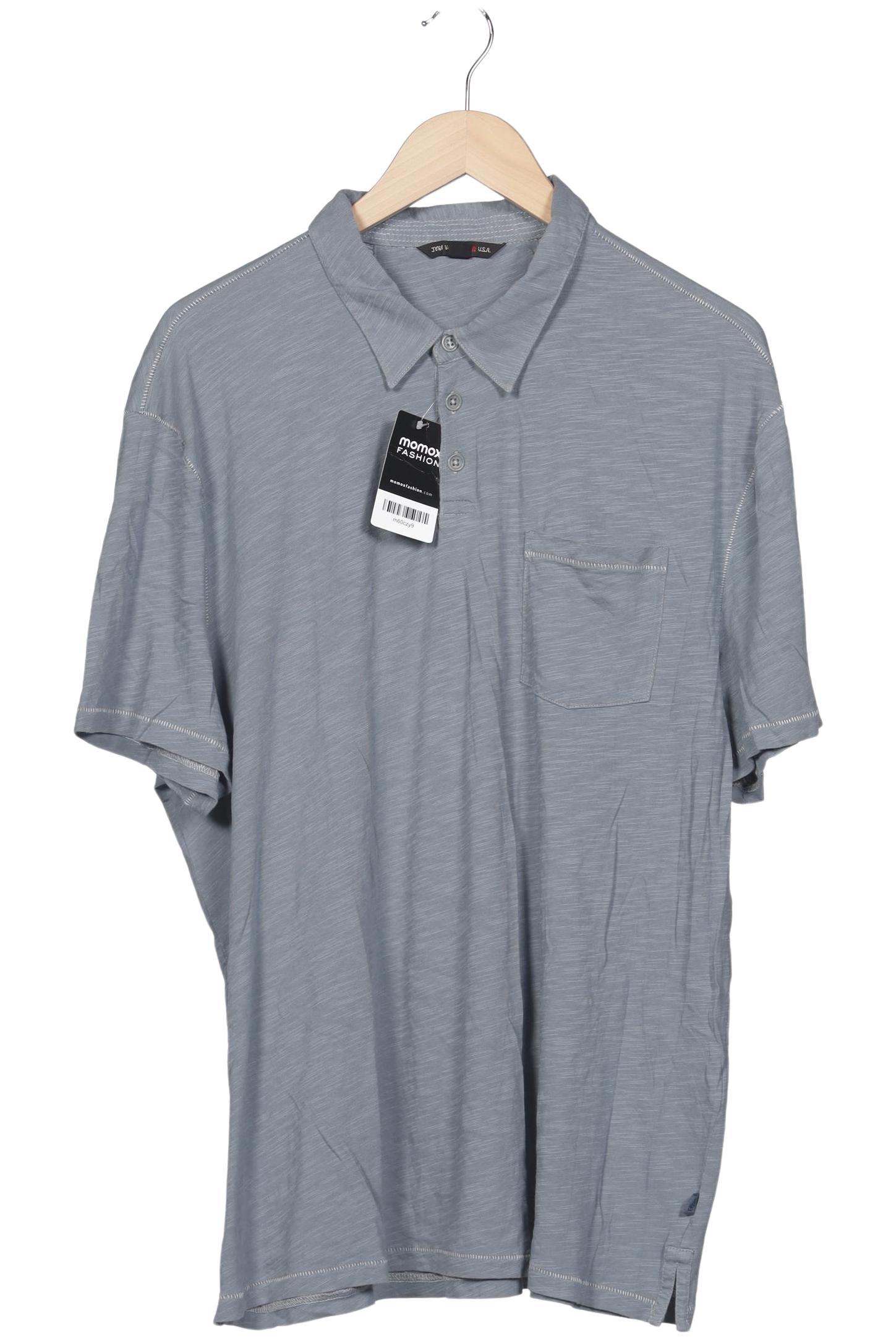

John Varvatos Herren Poloshirt, grau, Gr. 56