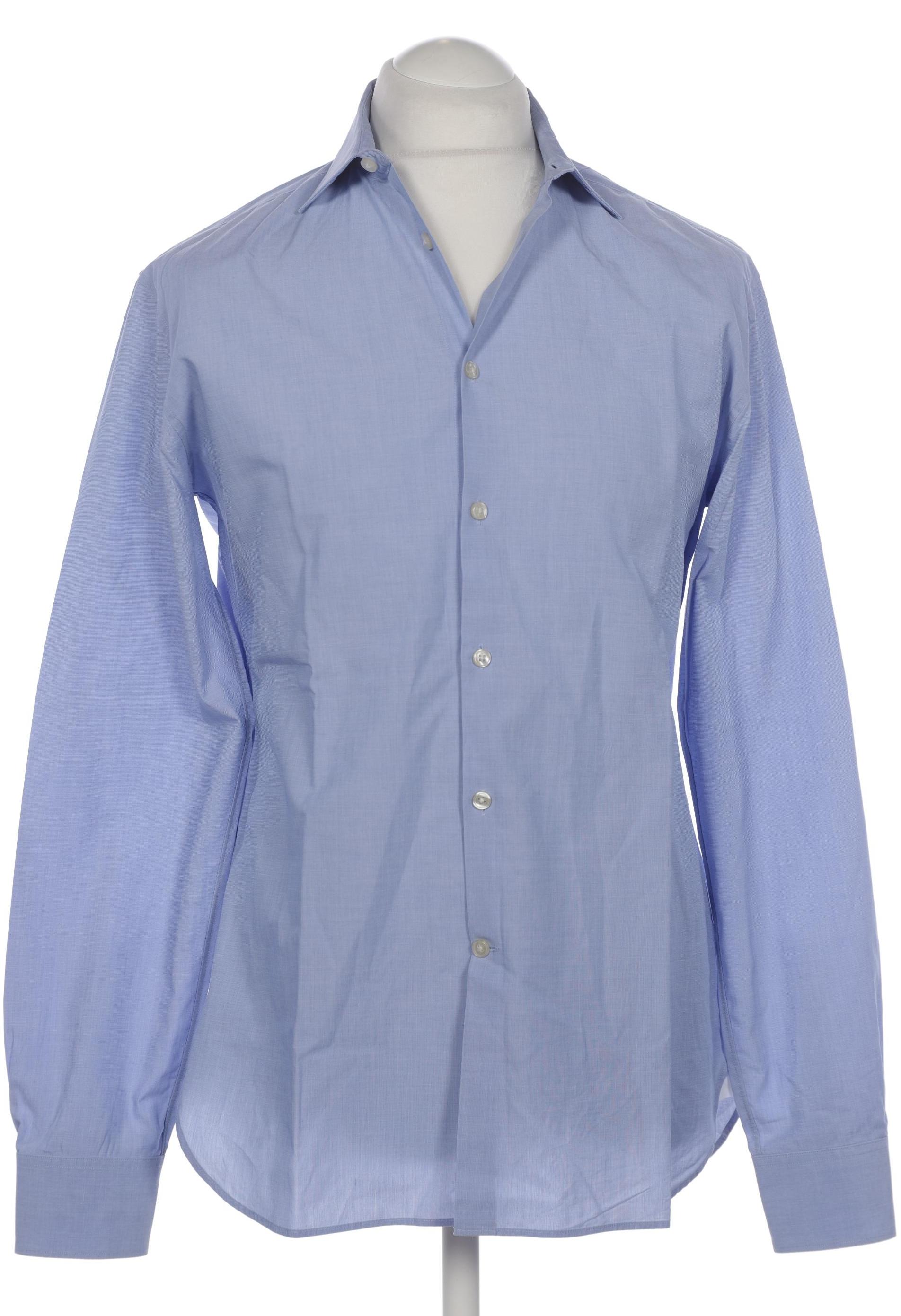 

John Varvatos Herren Hemd, blau, Gr. 15.5