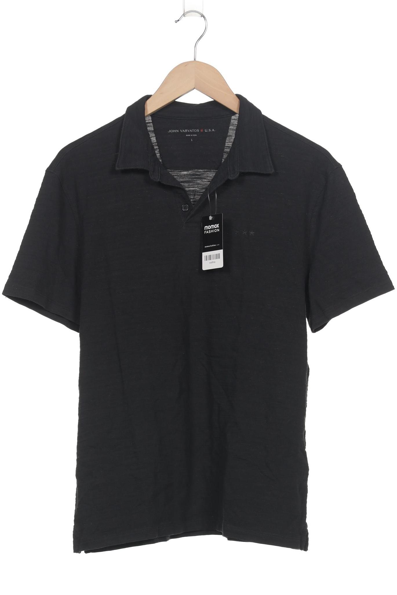 

John Varvatos Herren Poloshirt, schwarz, Gr. 52