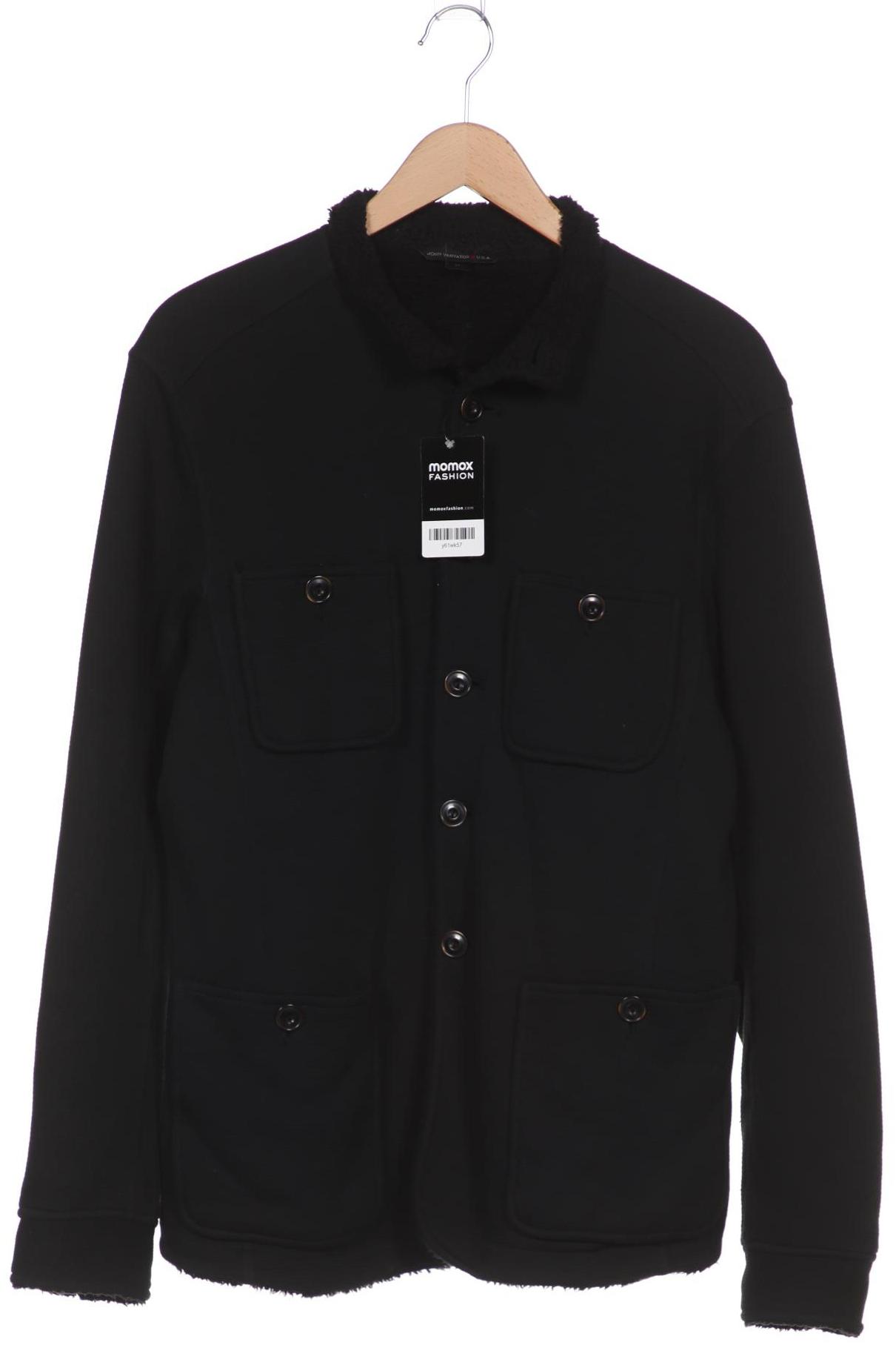 

John Varvatos Herren Strickjacke, schwarz, Gr. 48