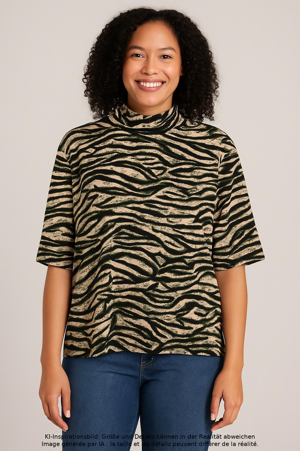 

justWhite Damen T-Shirt, mehrfarbig, Gr. 46