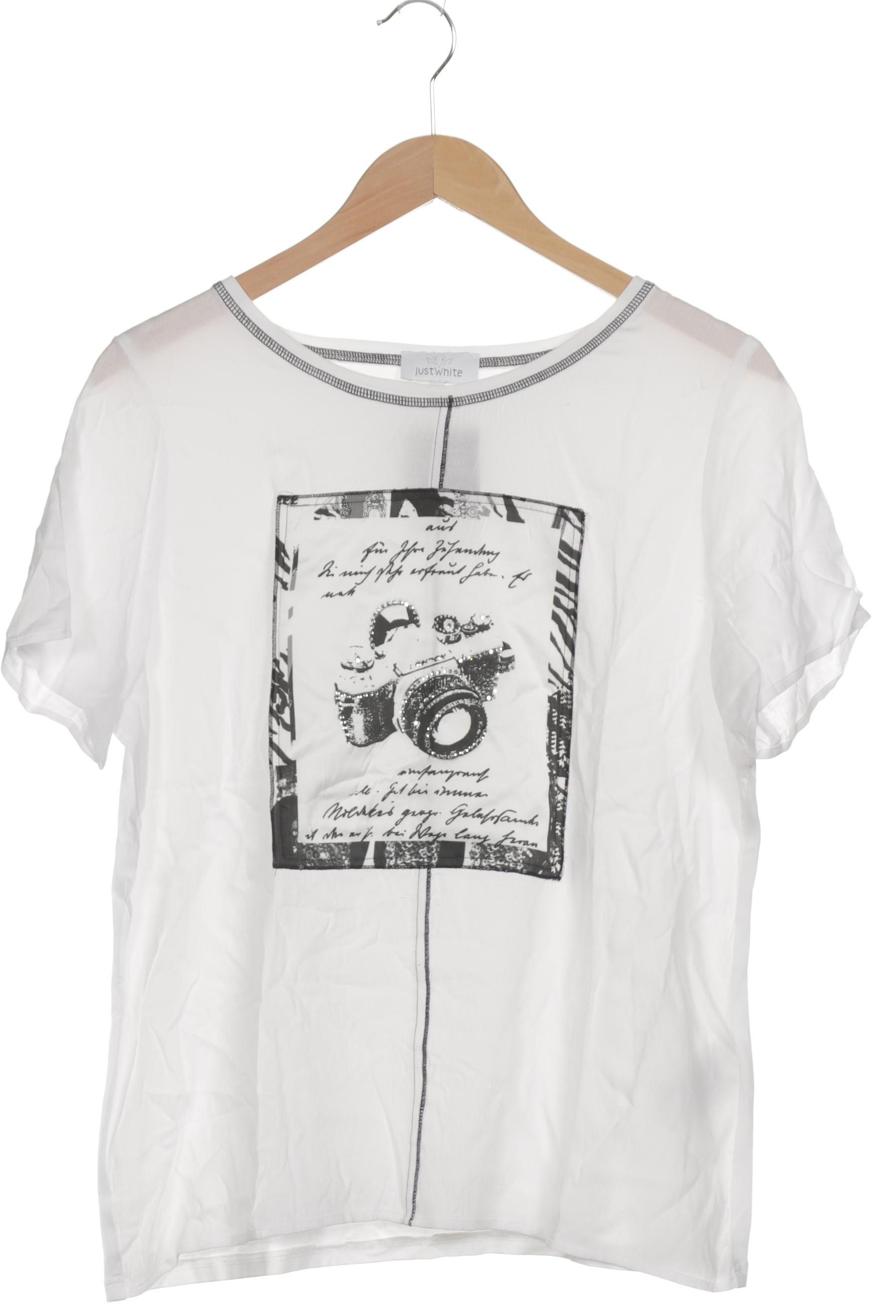 

justWhite Damen T-Shirt, weiß, Gr. 42