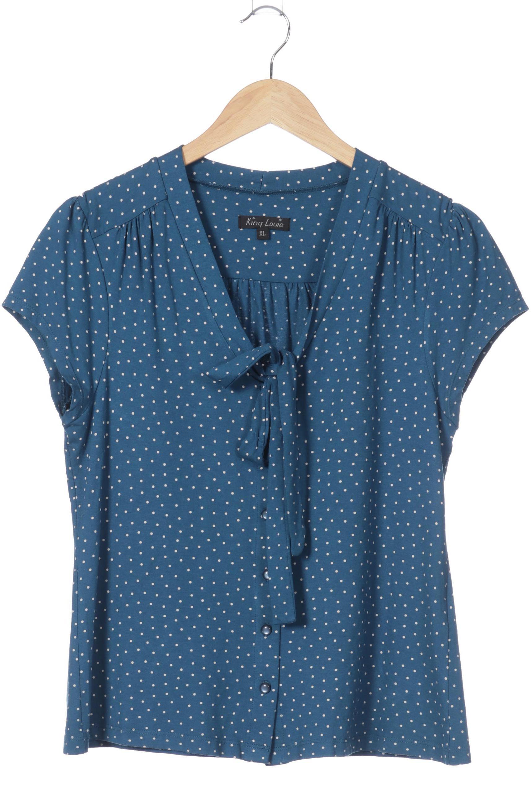 

King Louie Damen Bluse, blau, Gr.