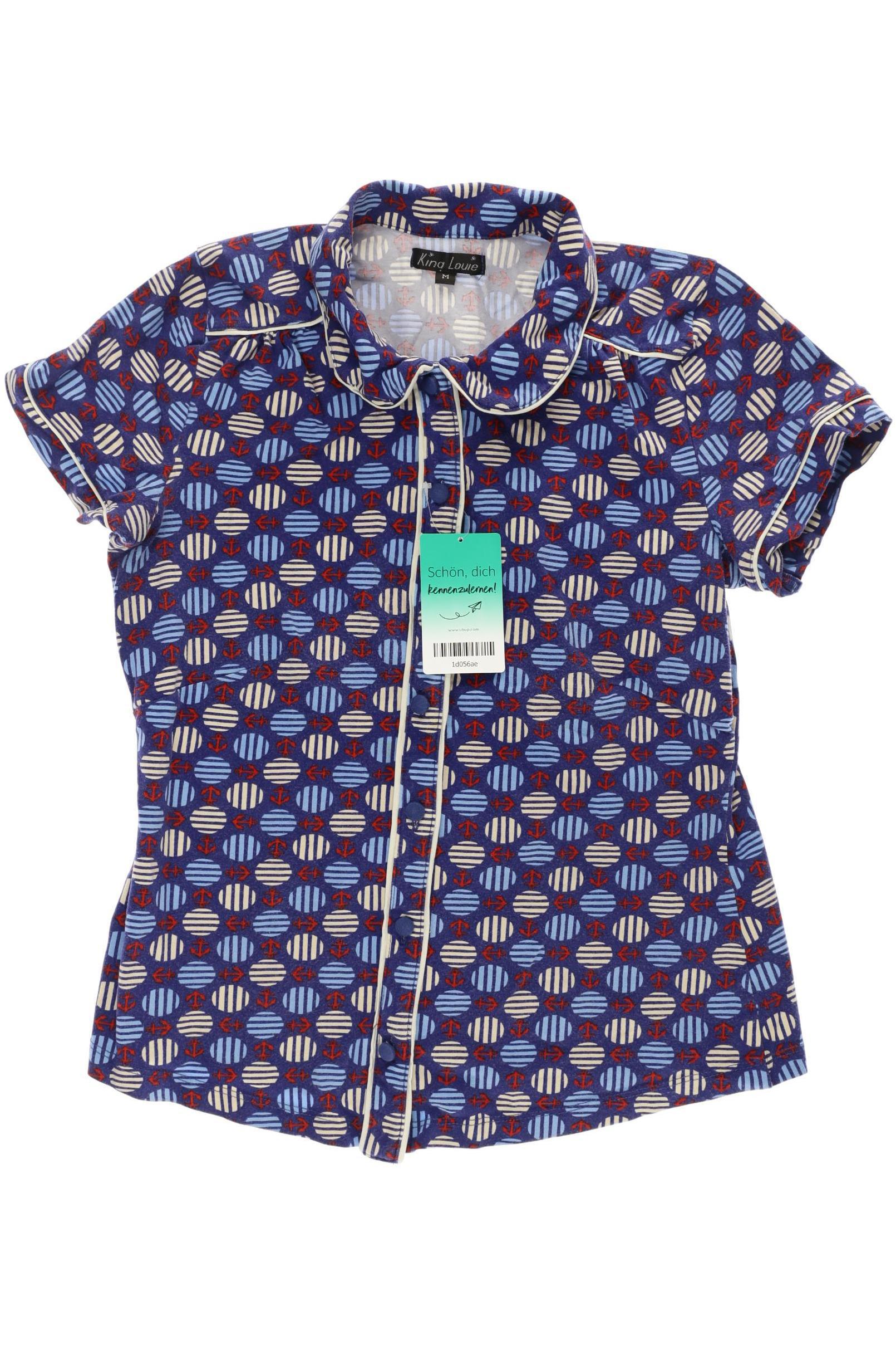 

King Louie Damen Bluse, blau, Gr.