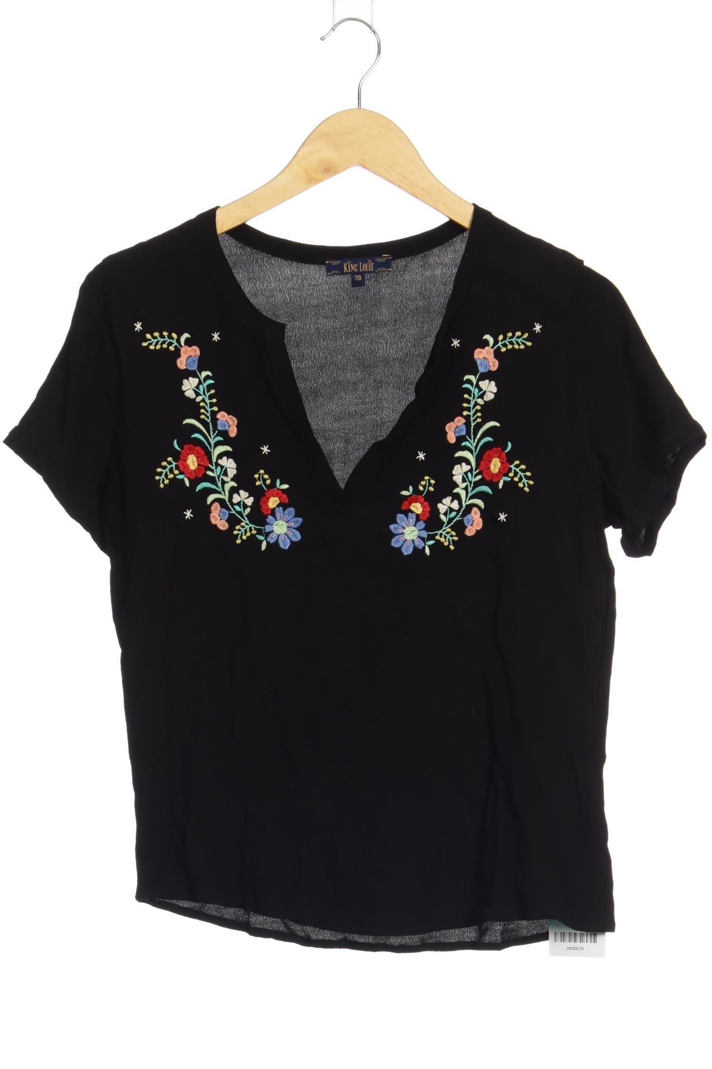 

King Louie Damen Bluse, schwarz, Gr. 38