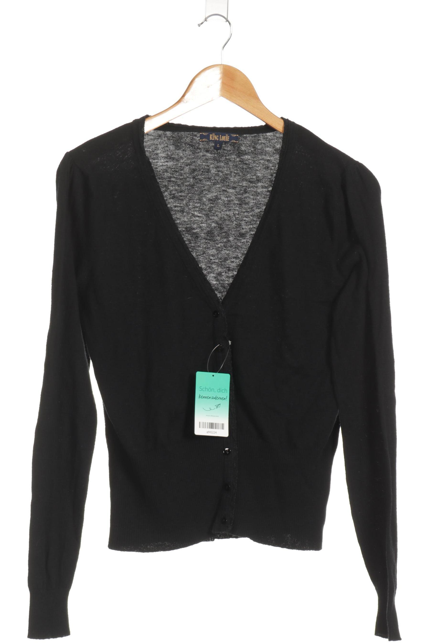 

King Louie Damen Strickjacke, schwarz, Gr.