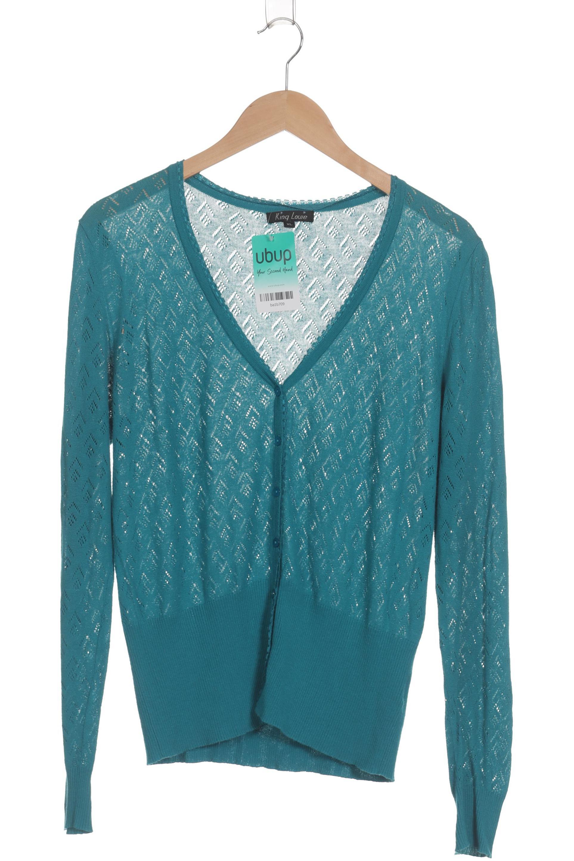 

King Louie Damen Strickjacke, türkis, Gr.