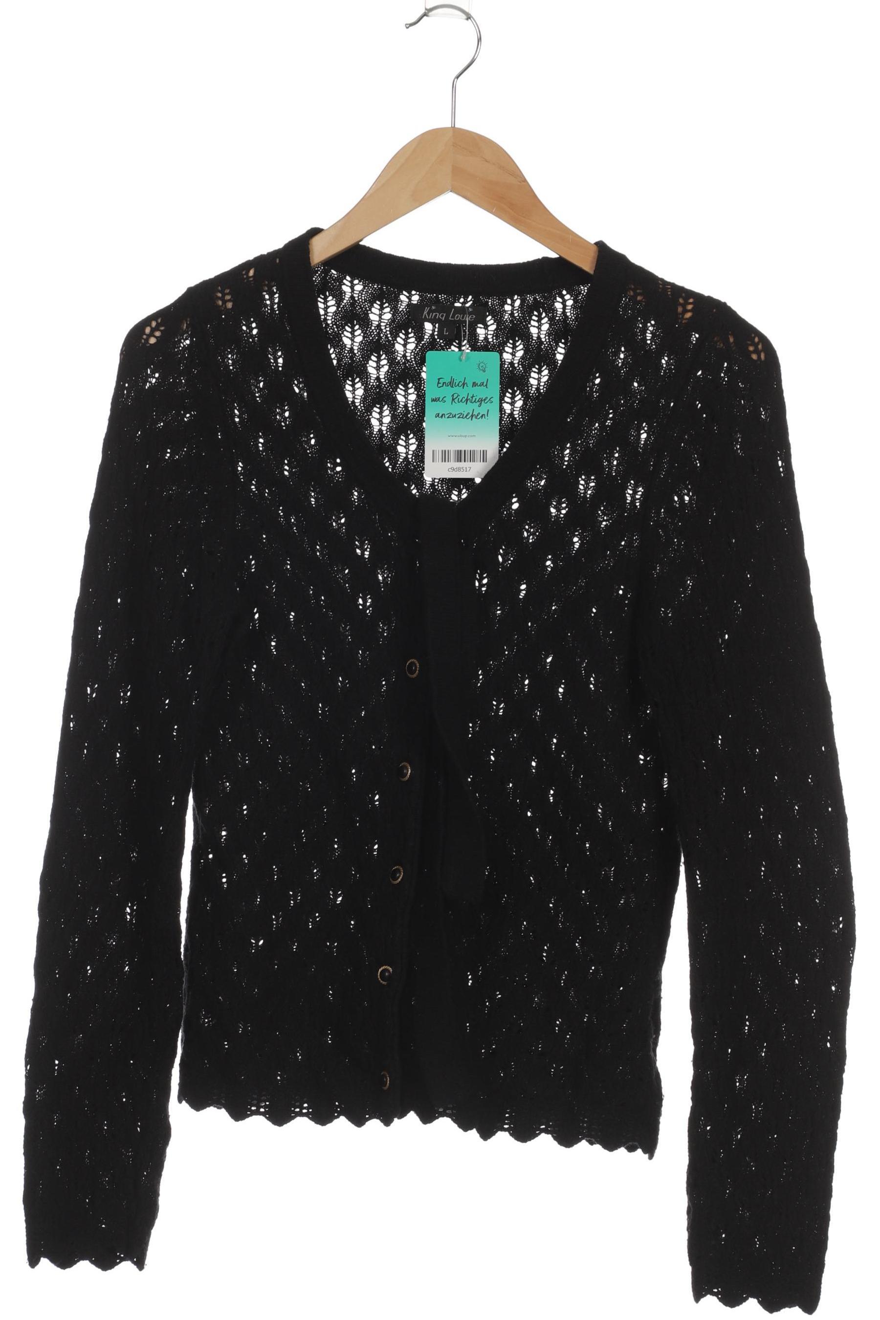 

King Louie Damen Strickjacke, schwarz, Gr.