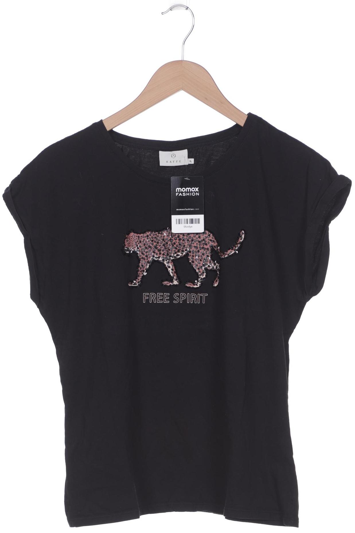 

Kaffe Damen T-Shirt, schwarz