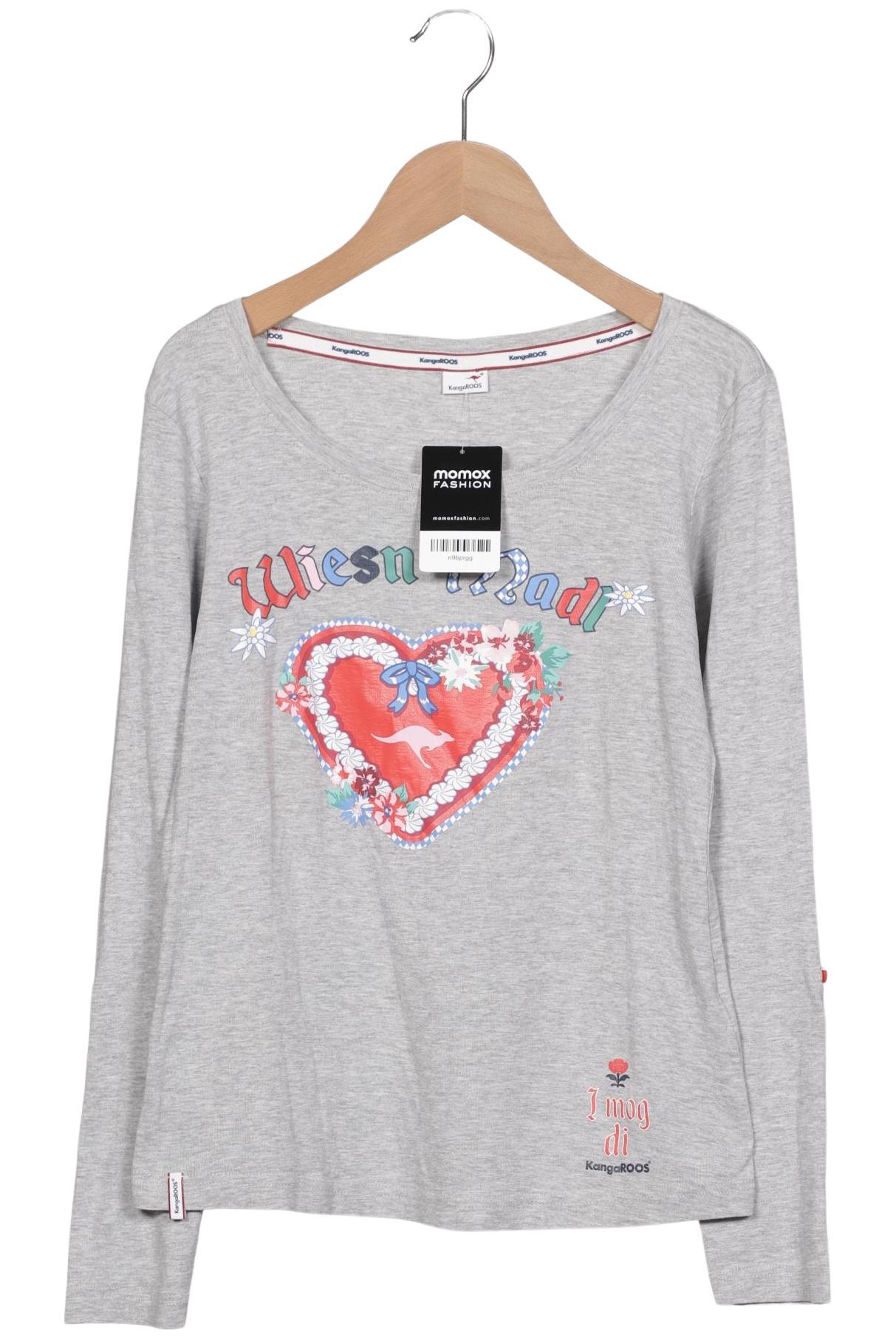 

KangaROOS Damen Langarmshirt, grau, Gr. 36
