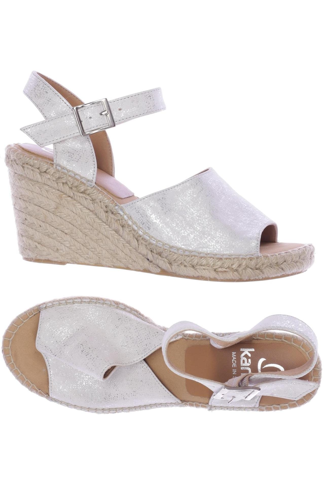 

kanna Damen Sandale, silber, Gr. 39