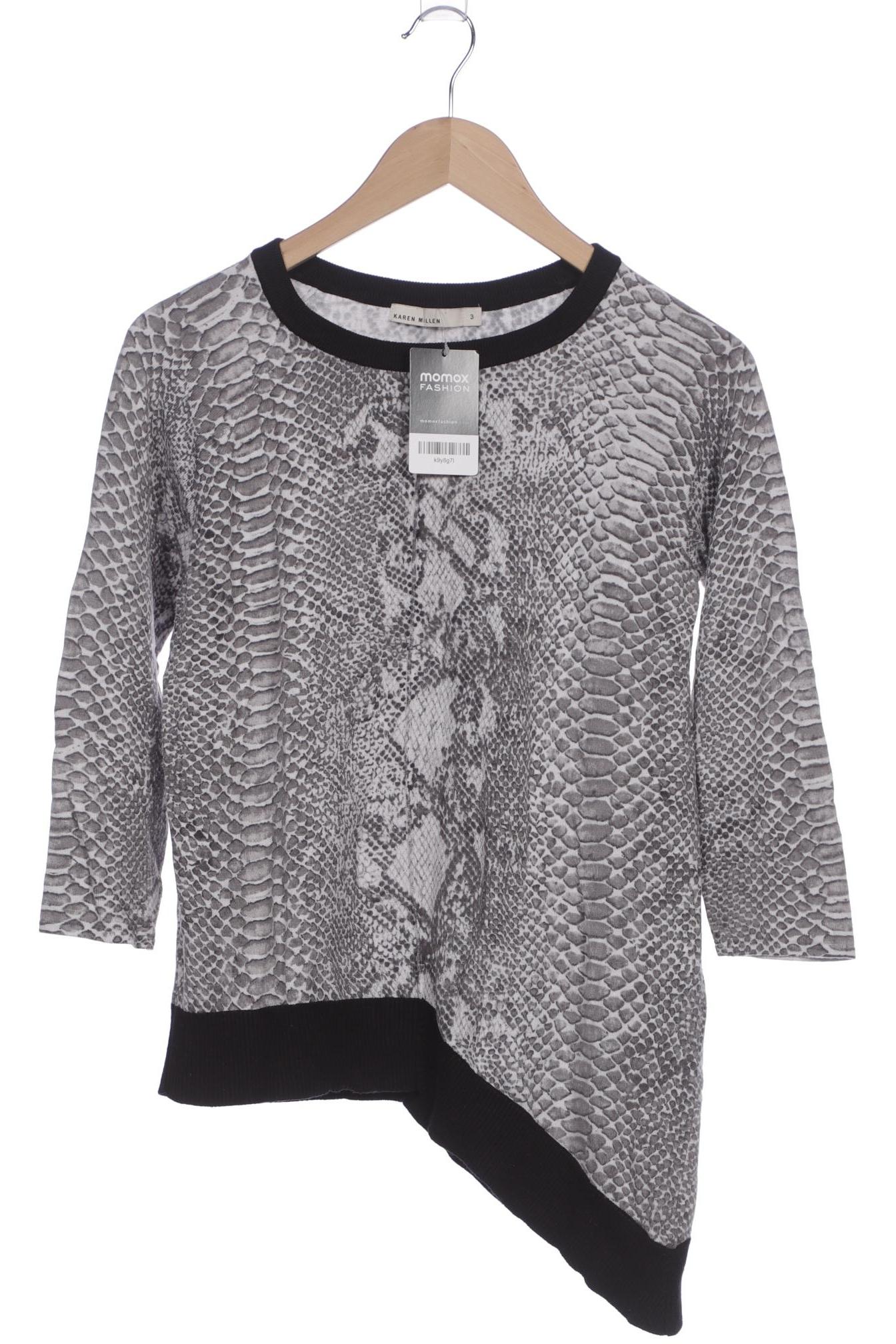 

Karen Millen Damen Langarmshirt, grau, Gr. 36