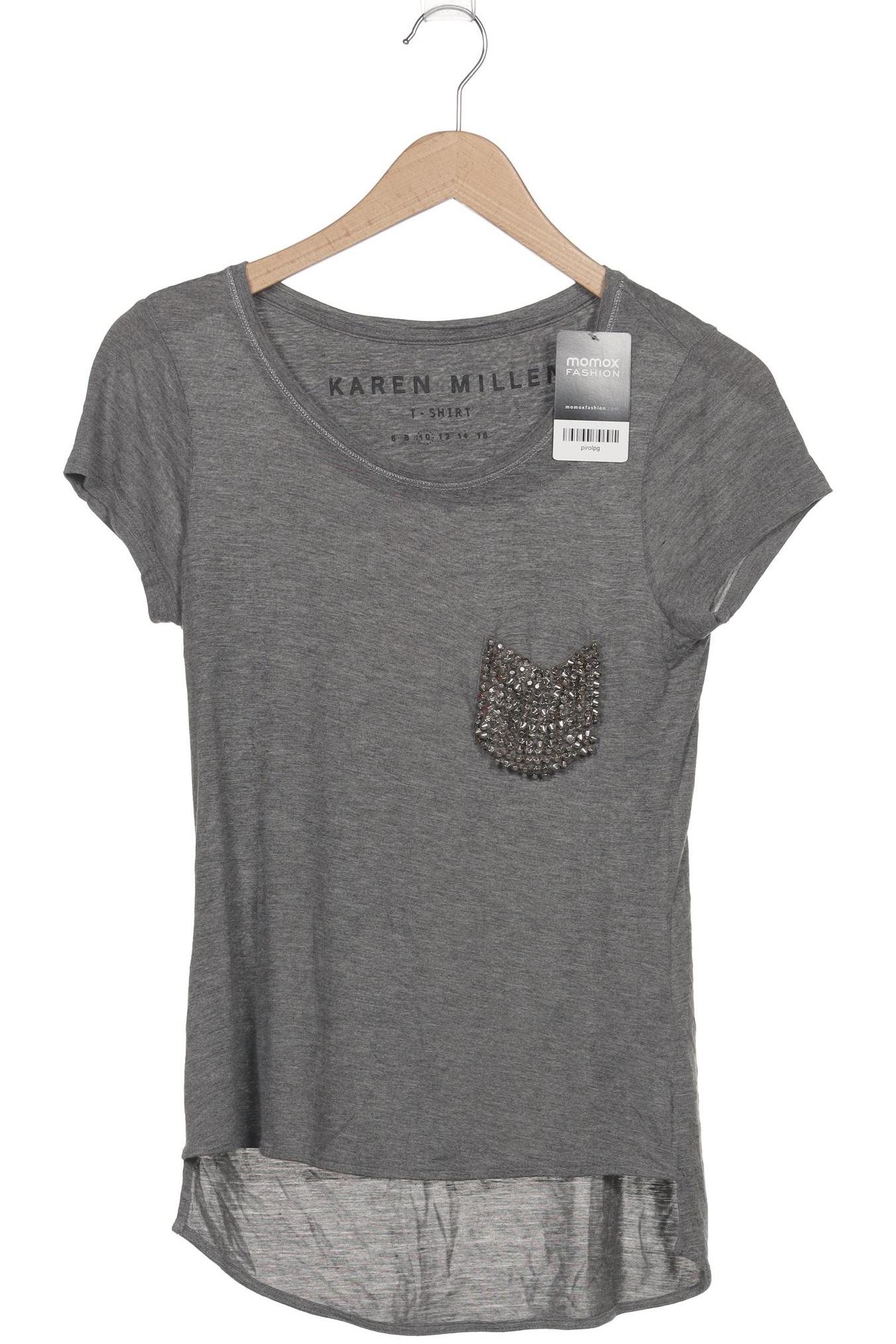 

Karen Millen Damen T-Shirt, grau, Gr. 10