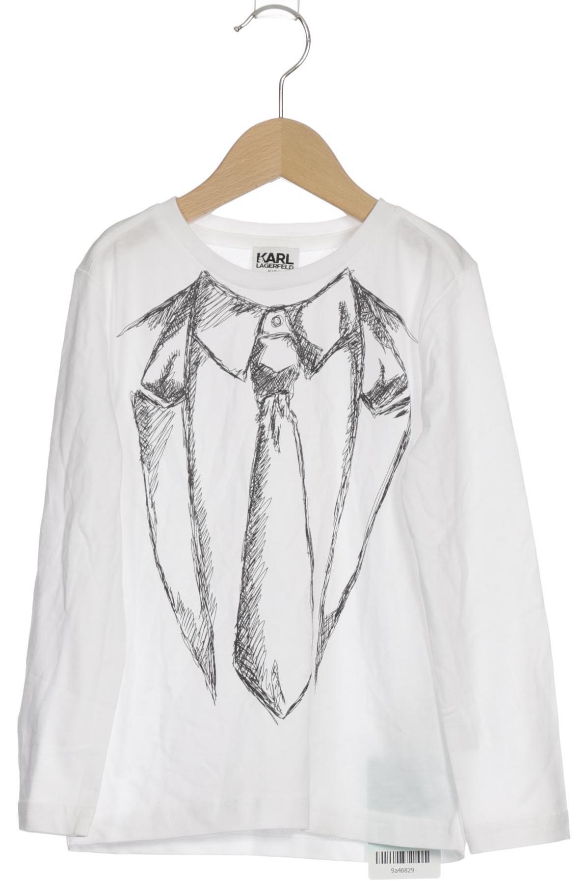 

Karl by Karl Lagerfeld Jungen Langarmshirt, weiß, Gr. 134