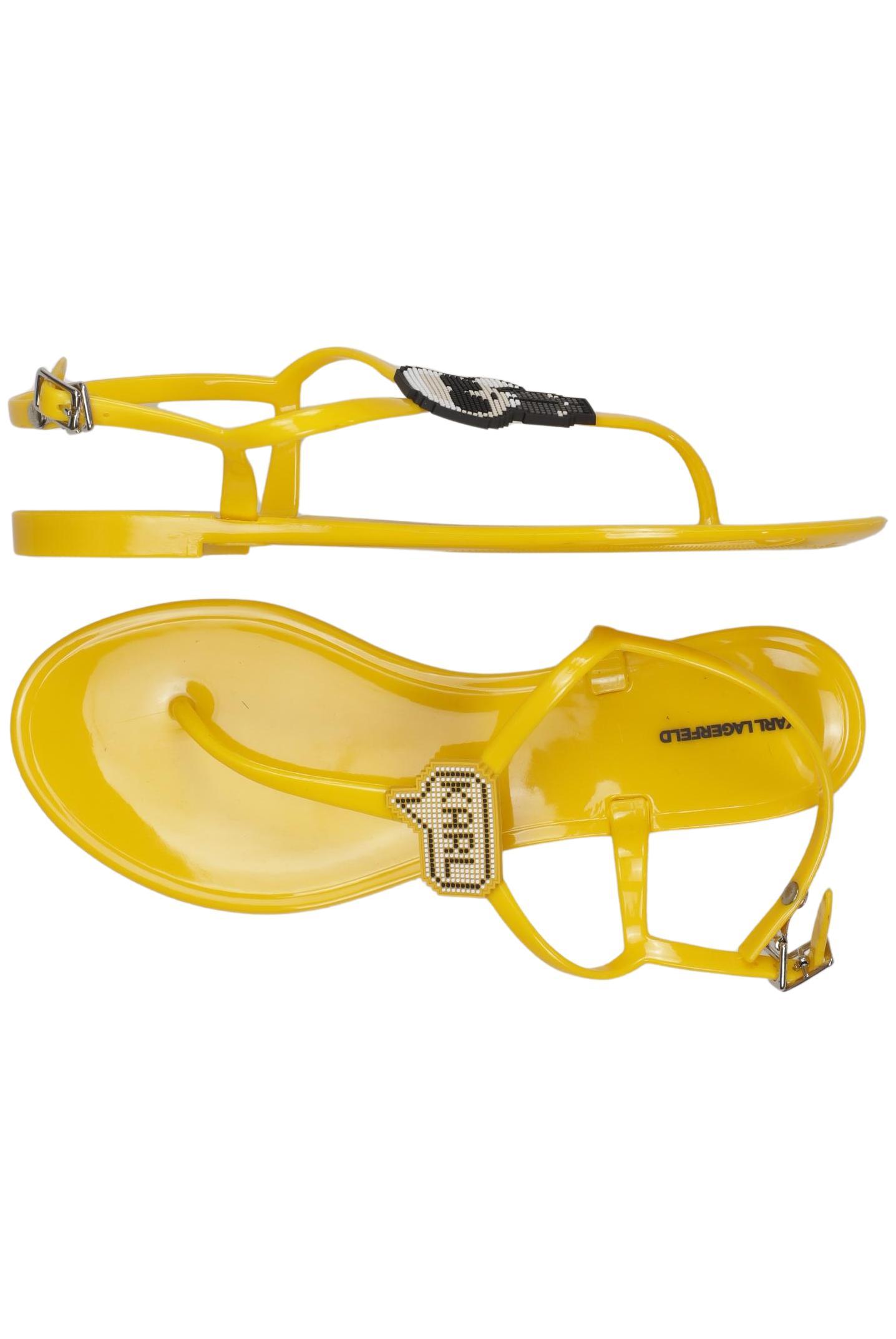 

Karl by Karl Lagerfeld Damen Sandale, gelb, Gr. 38