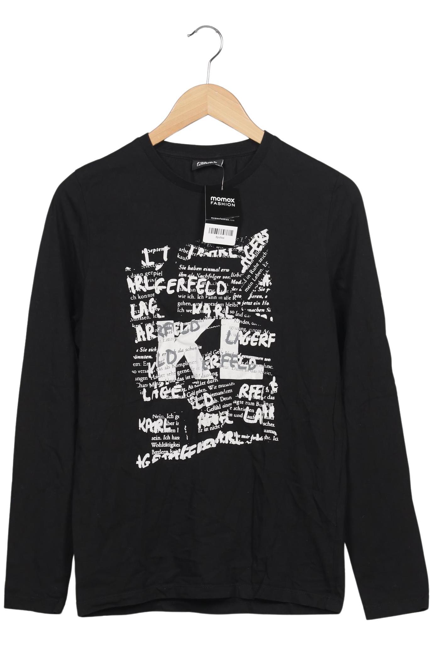 Thumbnail - Karl by Karl Lagerfeld Herren Langarmshirt, schwarz, Gr. 46