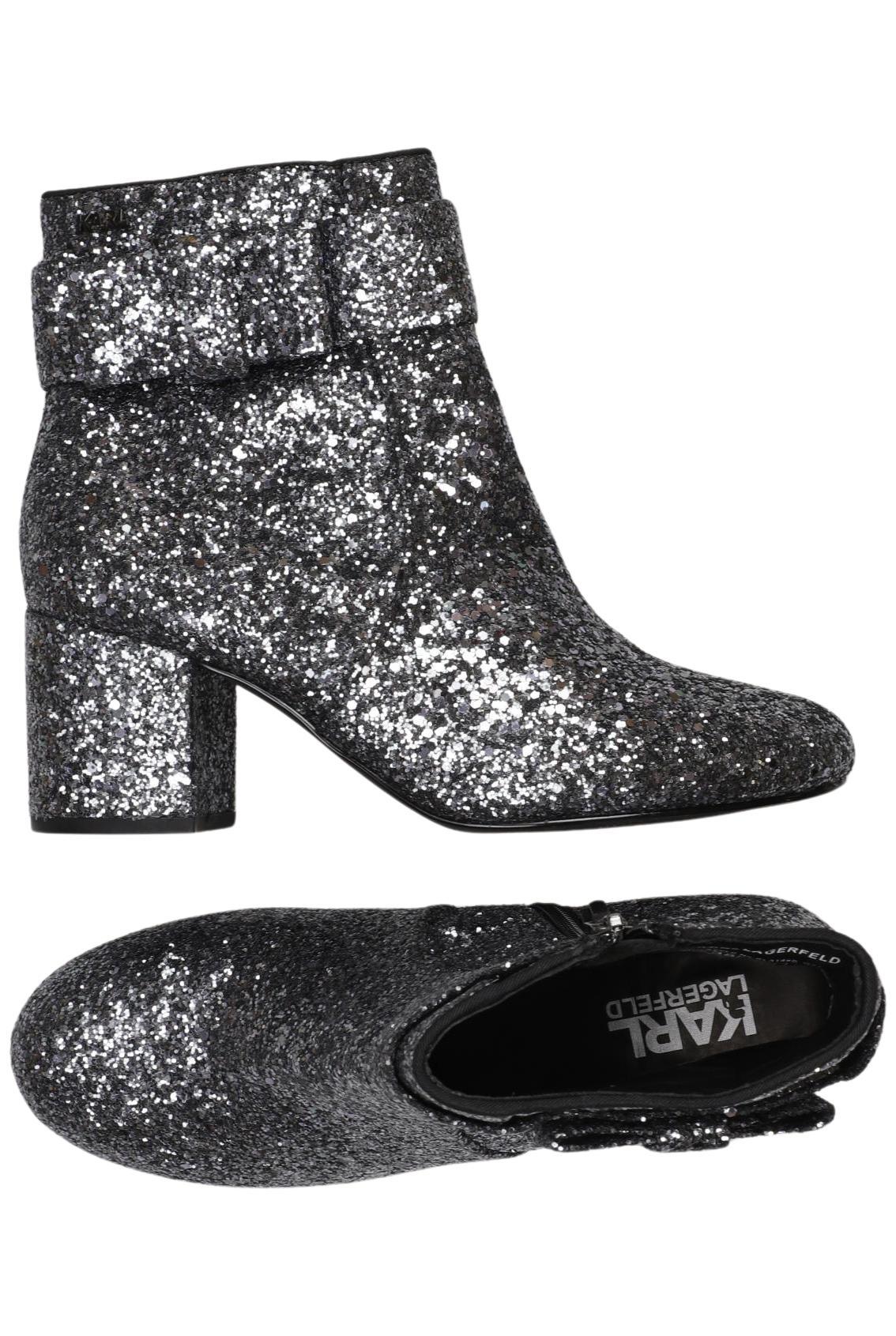 

Karl by Karl Lagerfeld Damen Stiefelette, silber, Gr. 38