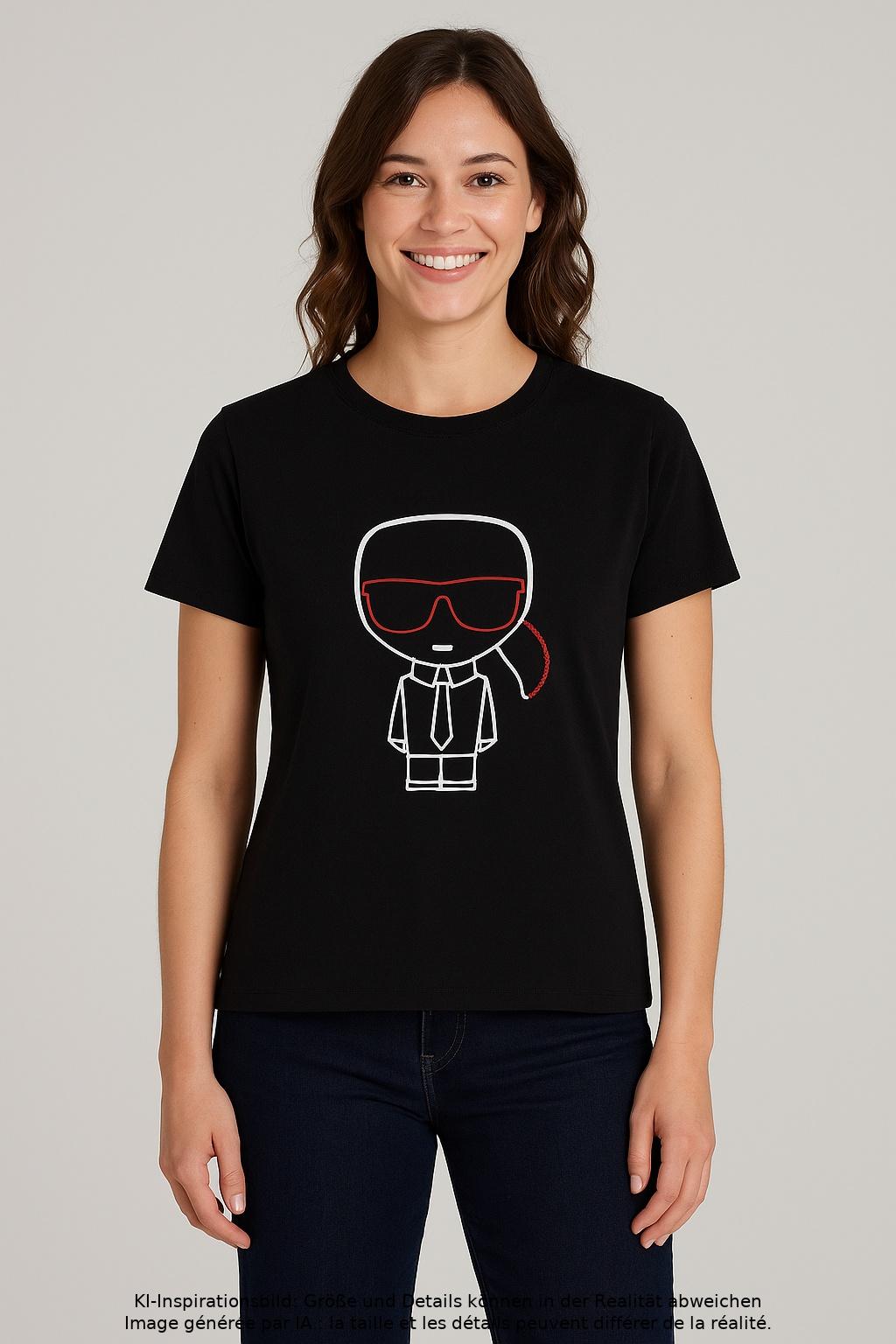 

Karl by Karl Lagerfeld Damen T-Shirt, schwarz, Gr. 36