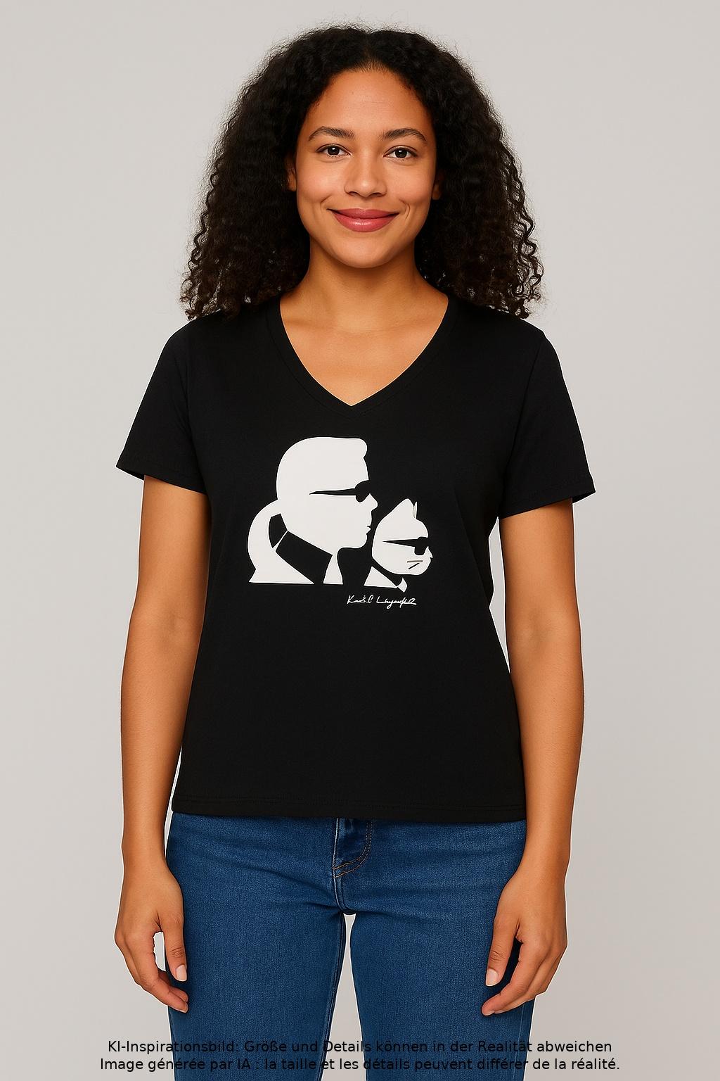 

Karl by Karl Lagerfeld Damen T-Shirt, schwarz, Gr. 36