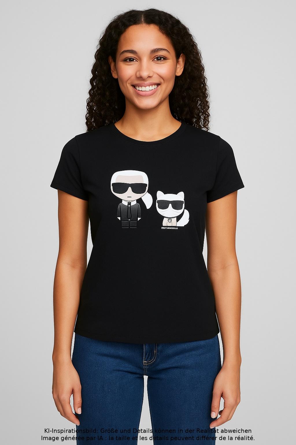 

Karl by Karl Lagerfeld Damen T-Shirt, schwarz, Gr. 36