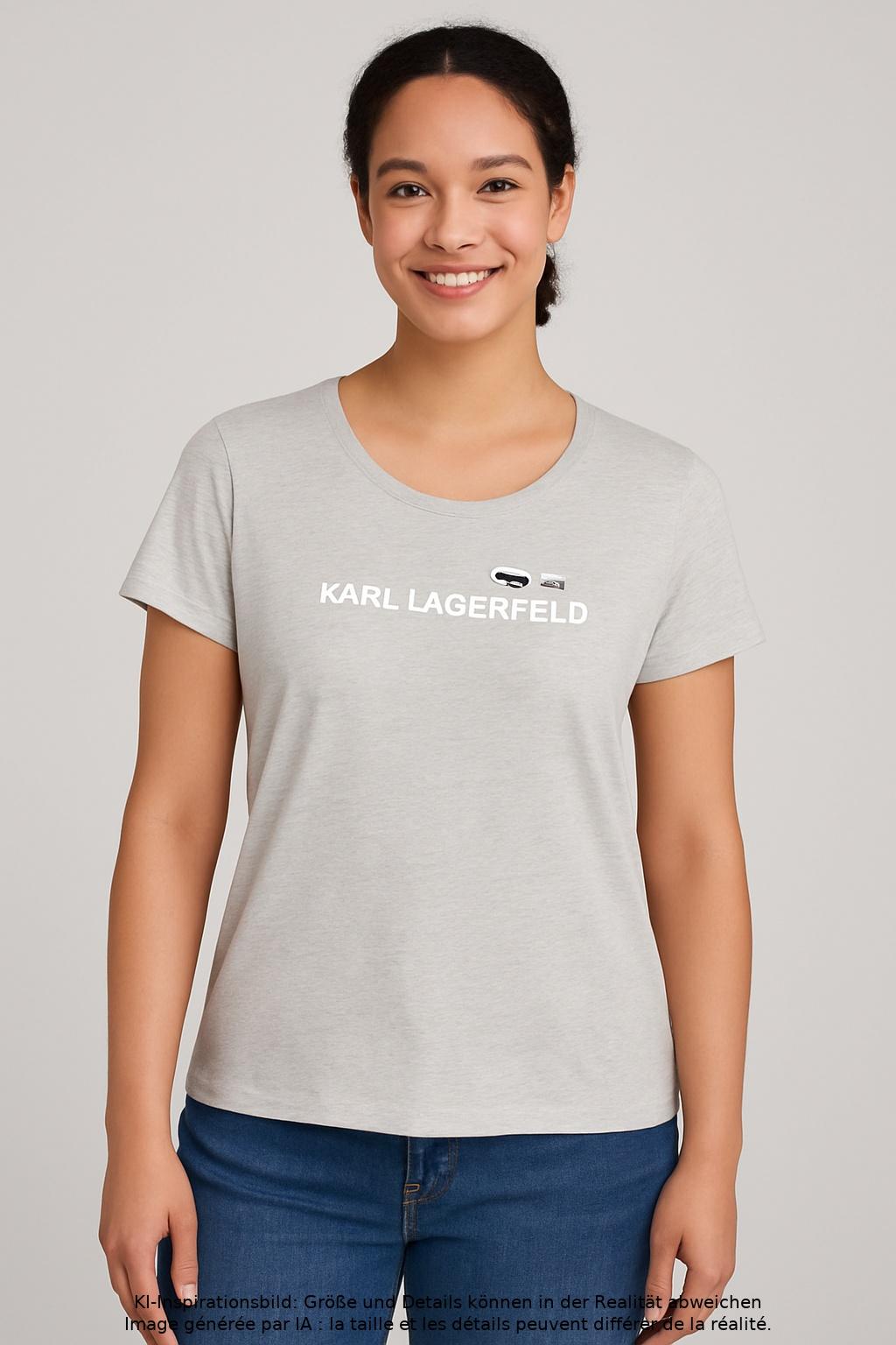 

Karl by Karl Lagerfeld Damen T-Shirt, grau, Gr. 42