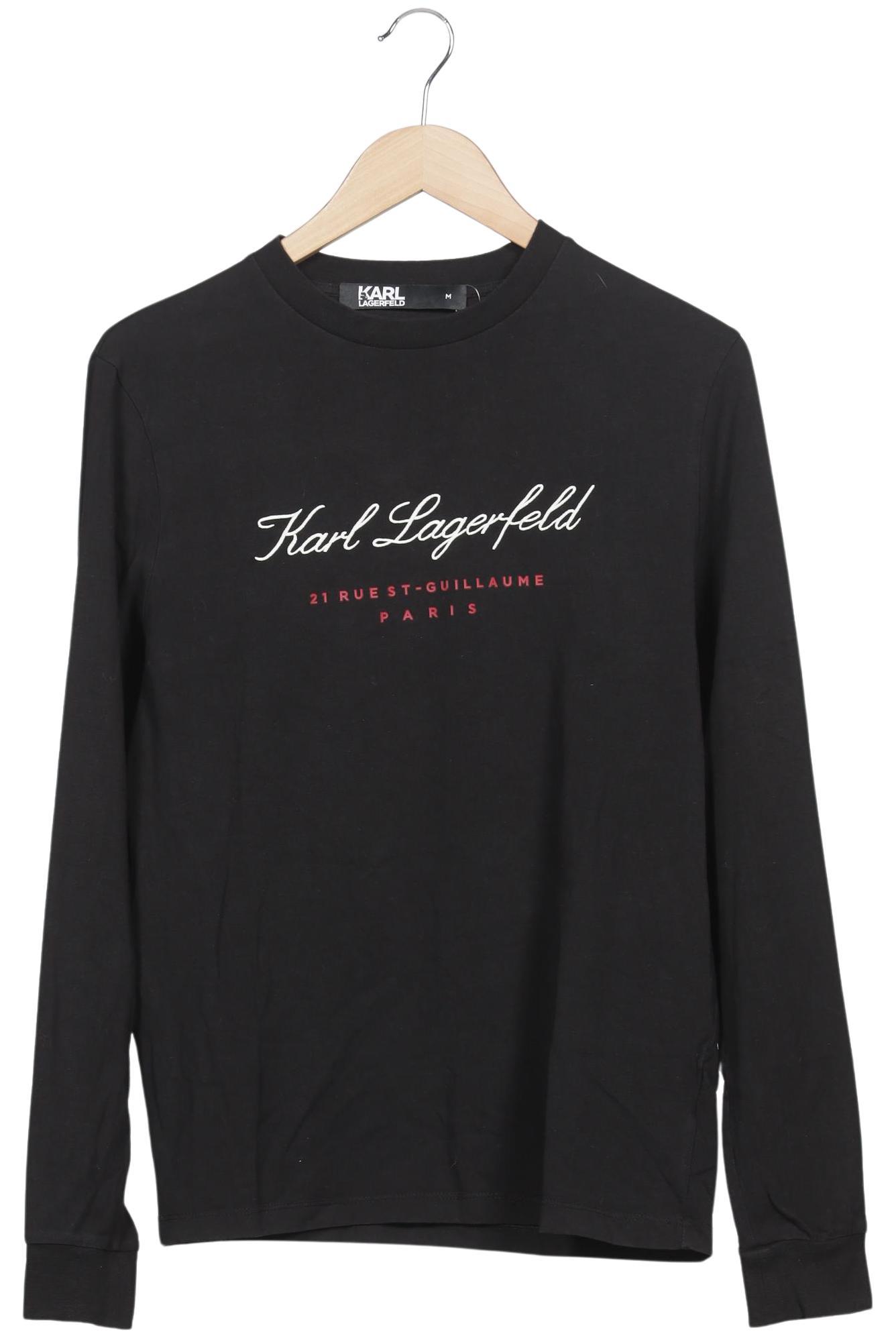 Thumbnail - Karl by Karl Lagerfeld Herren Langarmshirt, schwarz, Gr. 48