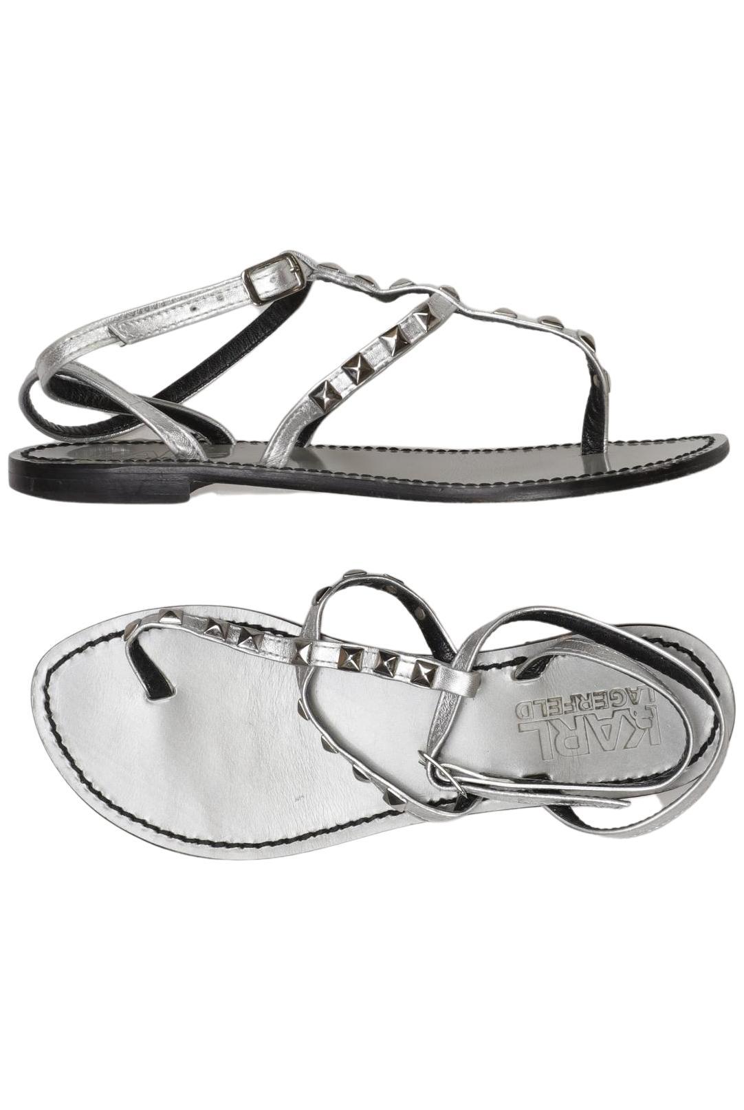 

Karl by Karl Lagerfeld Damen Sandale, silber, Gr. 38
