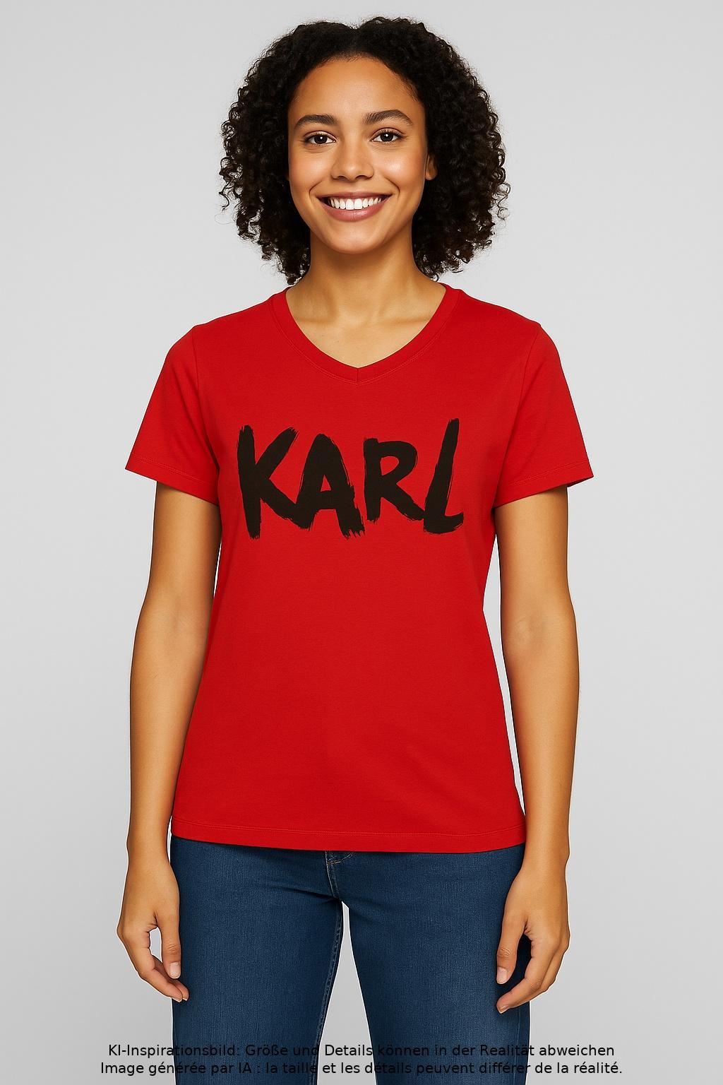

Karl by Karl Lagerfeld Damen T-Shirt, rot, Gr. 38