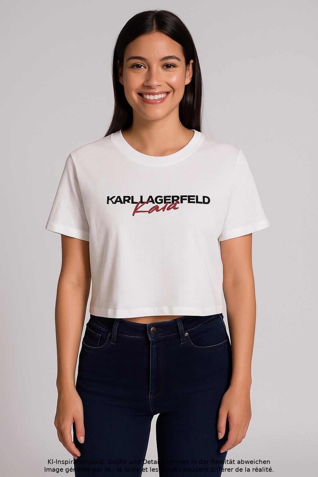 

Karl by Karl Lagerfeld Damen T-Shirt, weiß, Gr. 36