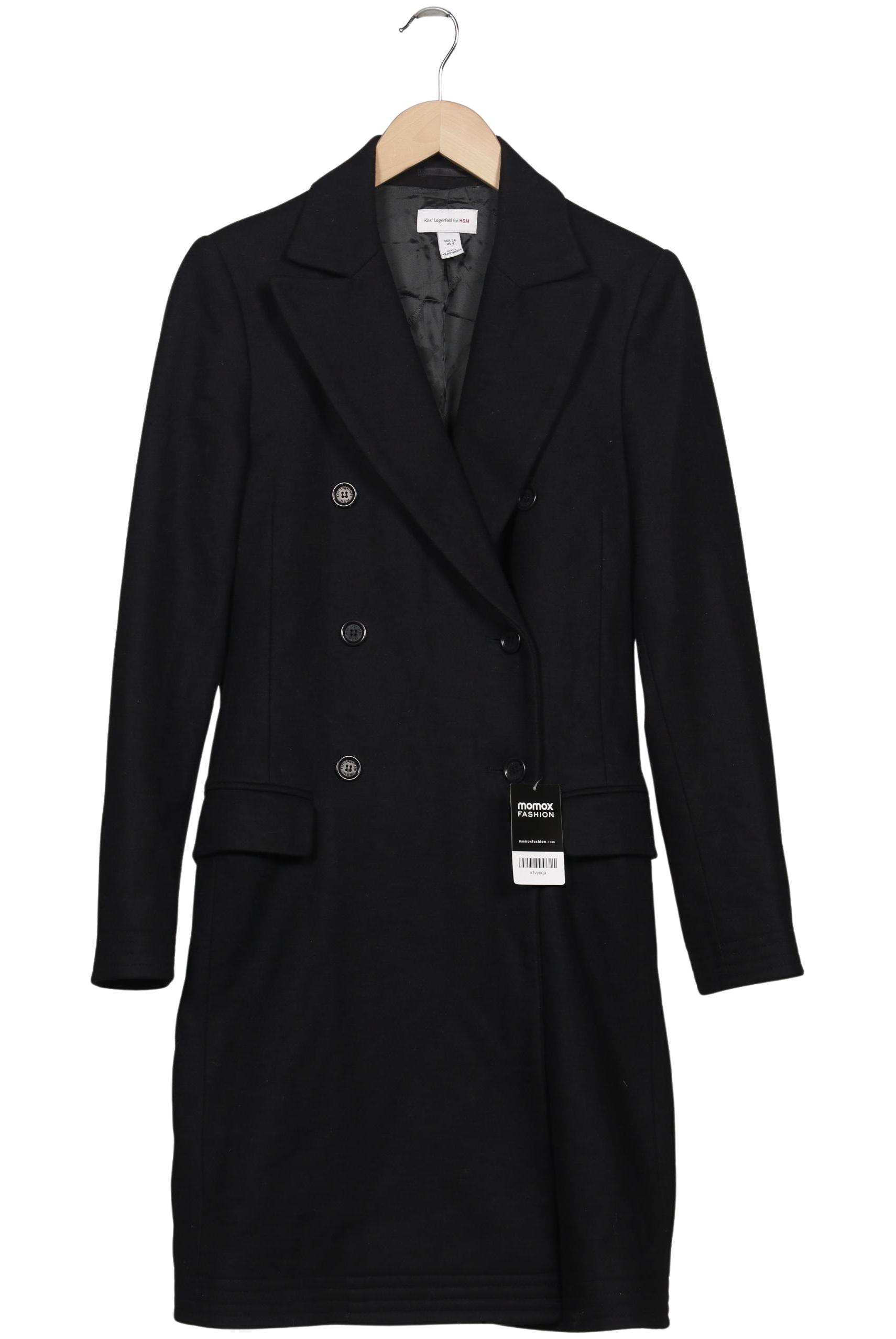 

Karl Lagerfeld by H&M Damen Mantel, schwarz, Gr. 34