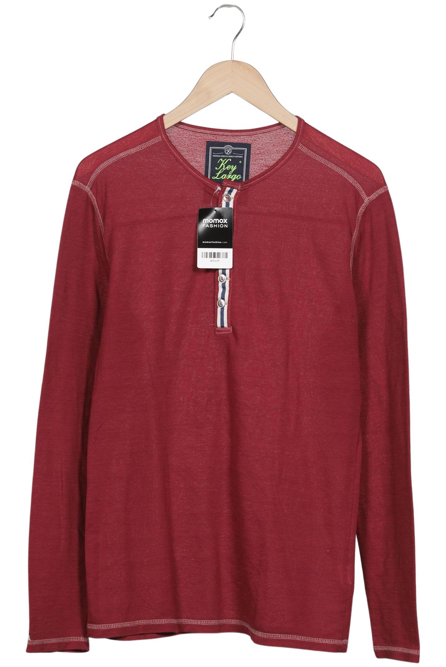 Thumbnail - Key Largo Herren Langarmshirt, bordeaux, Gr. 48