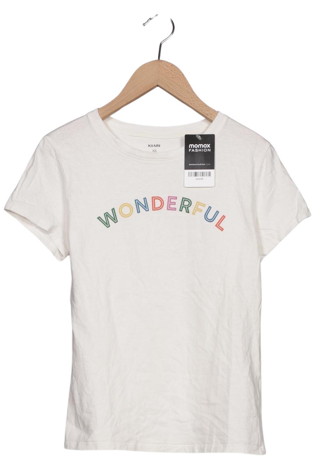 

Kiabi Damen T-Shirt, cremeweiß, Gr. 34