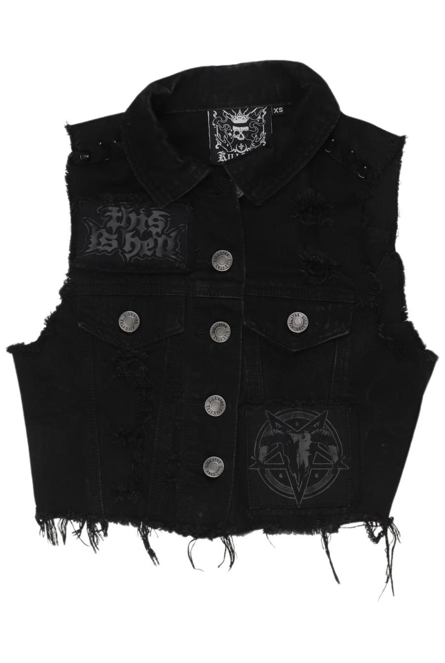 

Killstar Damen Weste, schwarz, Gr. 34