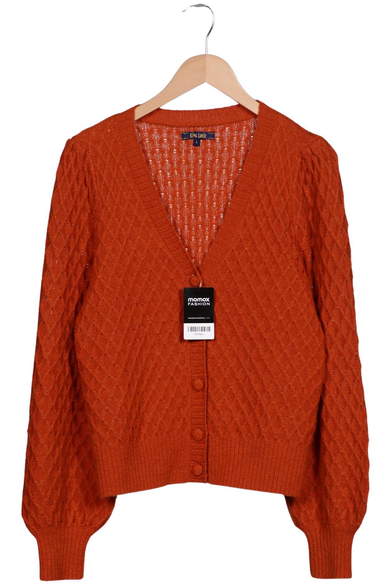 

King Louie Damen Strickjacke, orange, Gr. 42