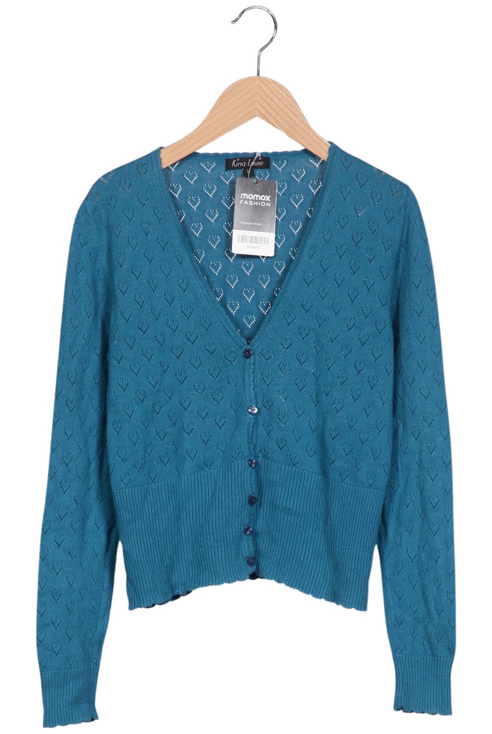 

King Louie Damen Strickjacke, türkis, Gr. 42