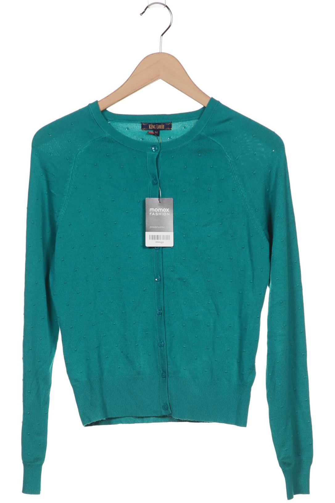 

King Louie Damen Strickjacke, türkis, Gr. 38