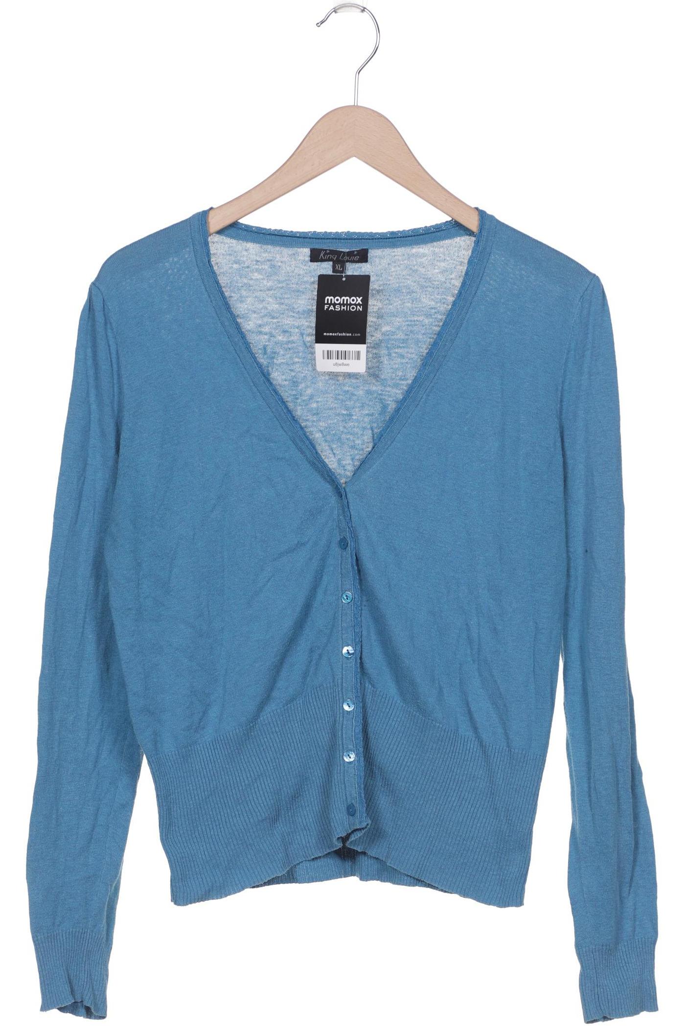 

King Louie Damen Strickjacke, blau, Gr. 44