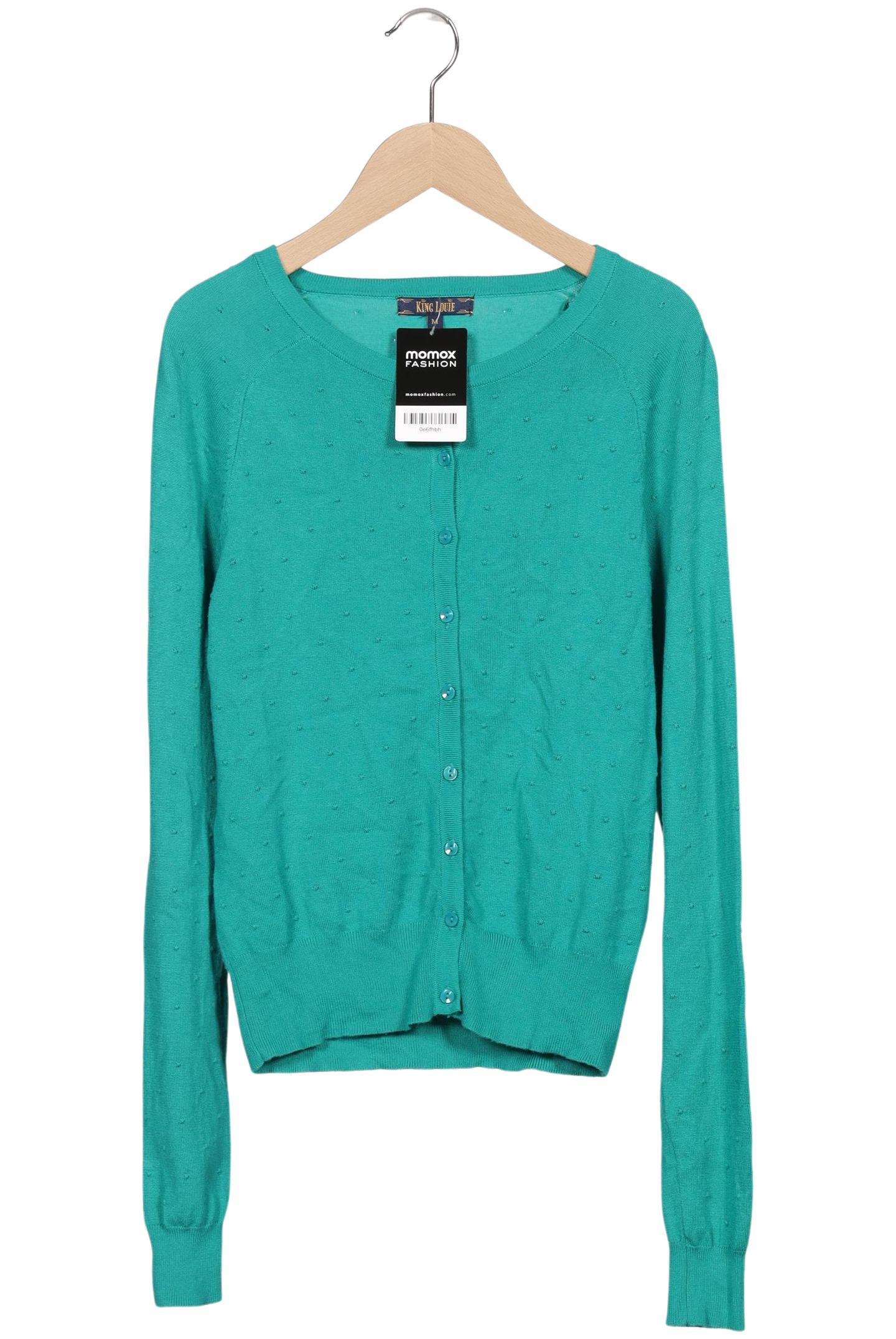 

King Louie Damen Strickjacke, türkis, Gr. 38