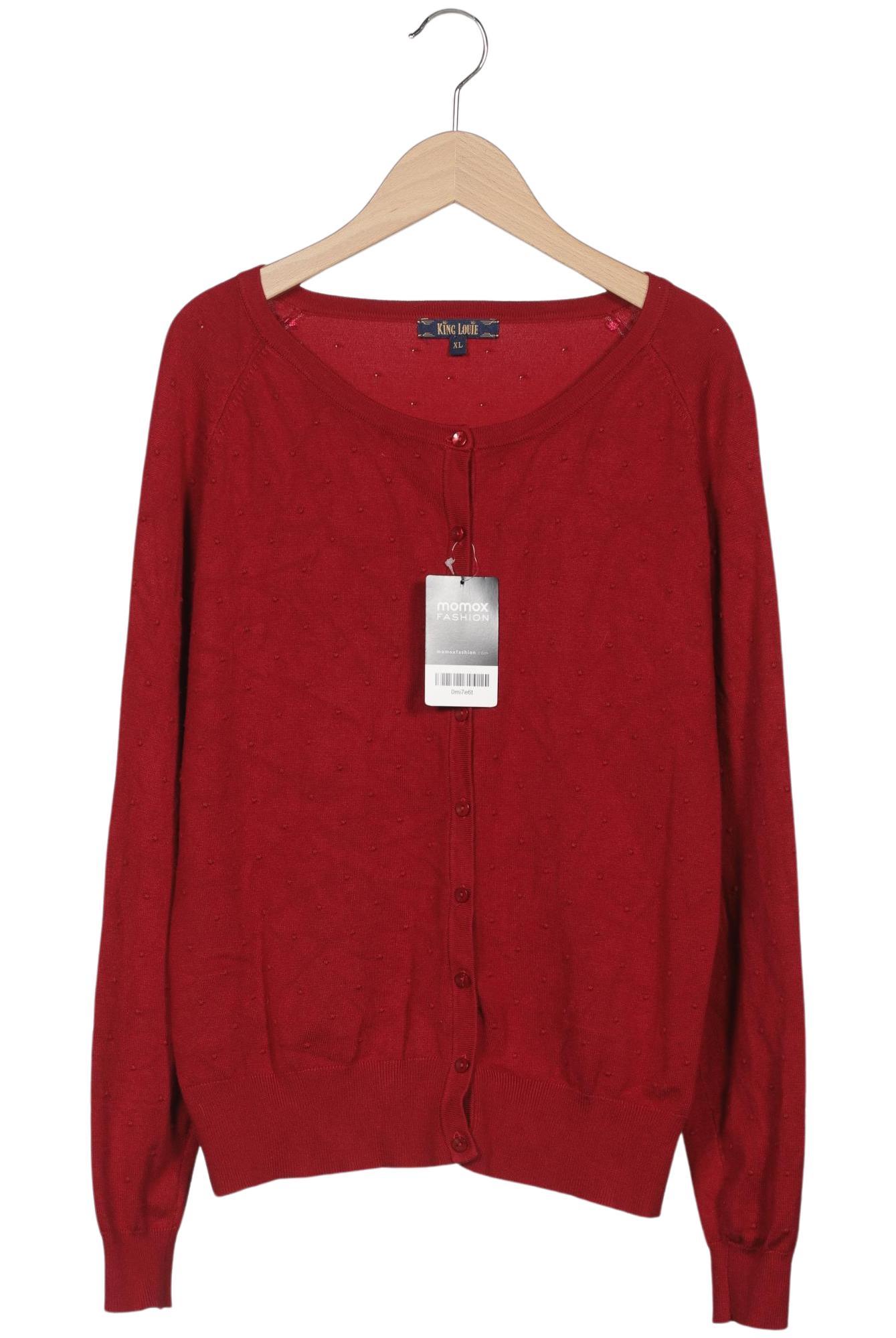 

King Louie Damen Strickjacke, rot, Gr. 44