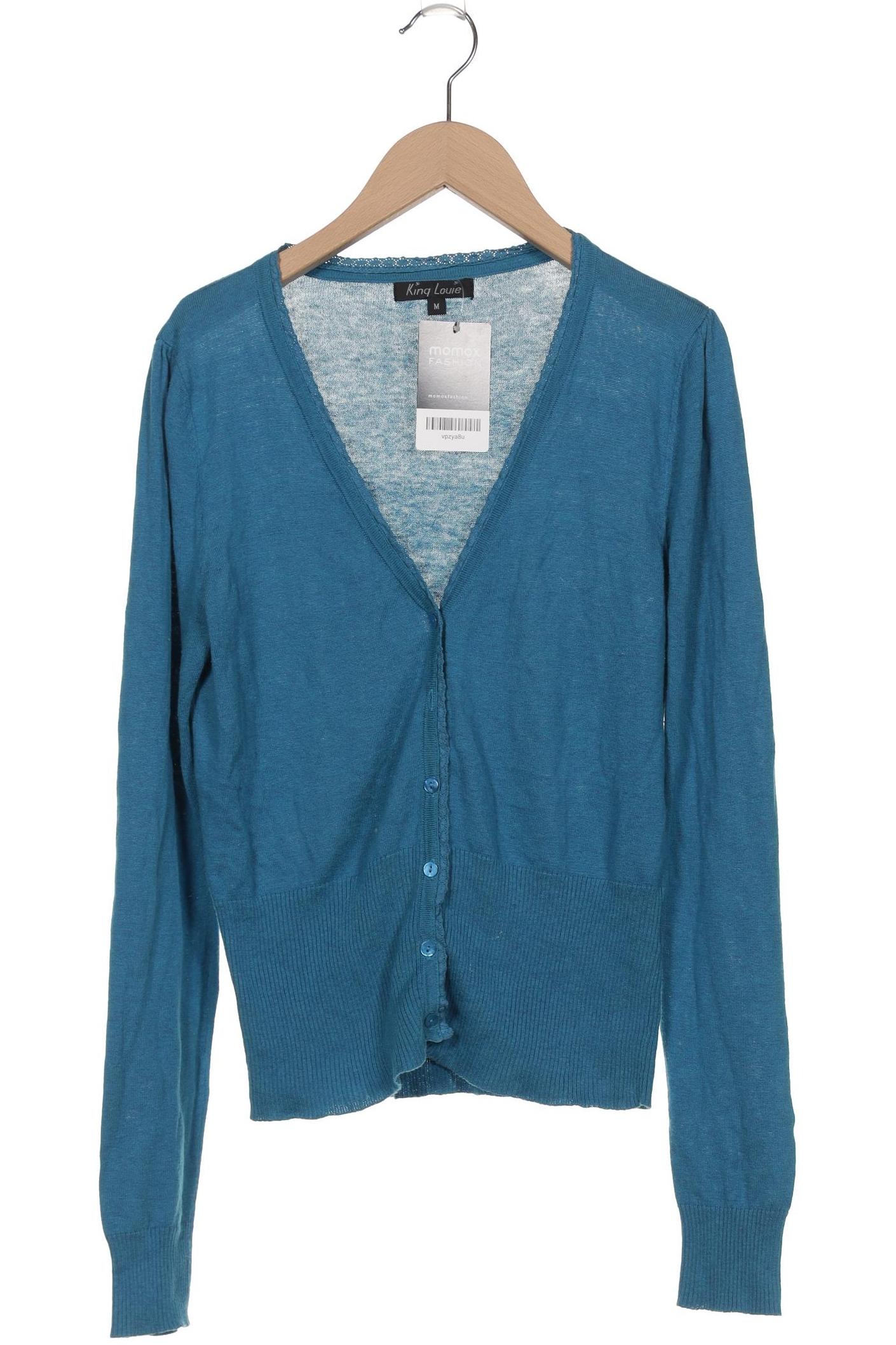 

King Louie Damen Strickjacke, blau, Gr. 38