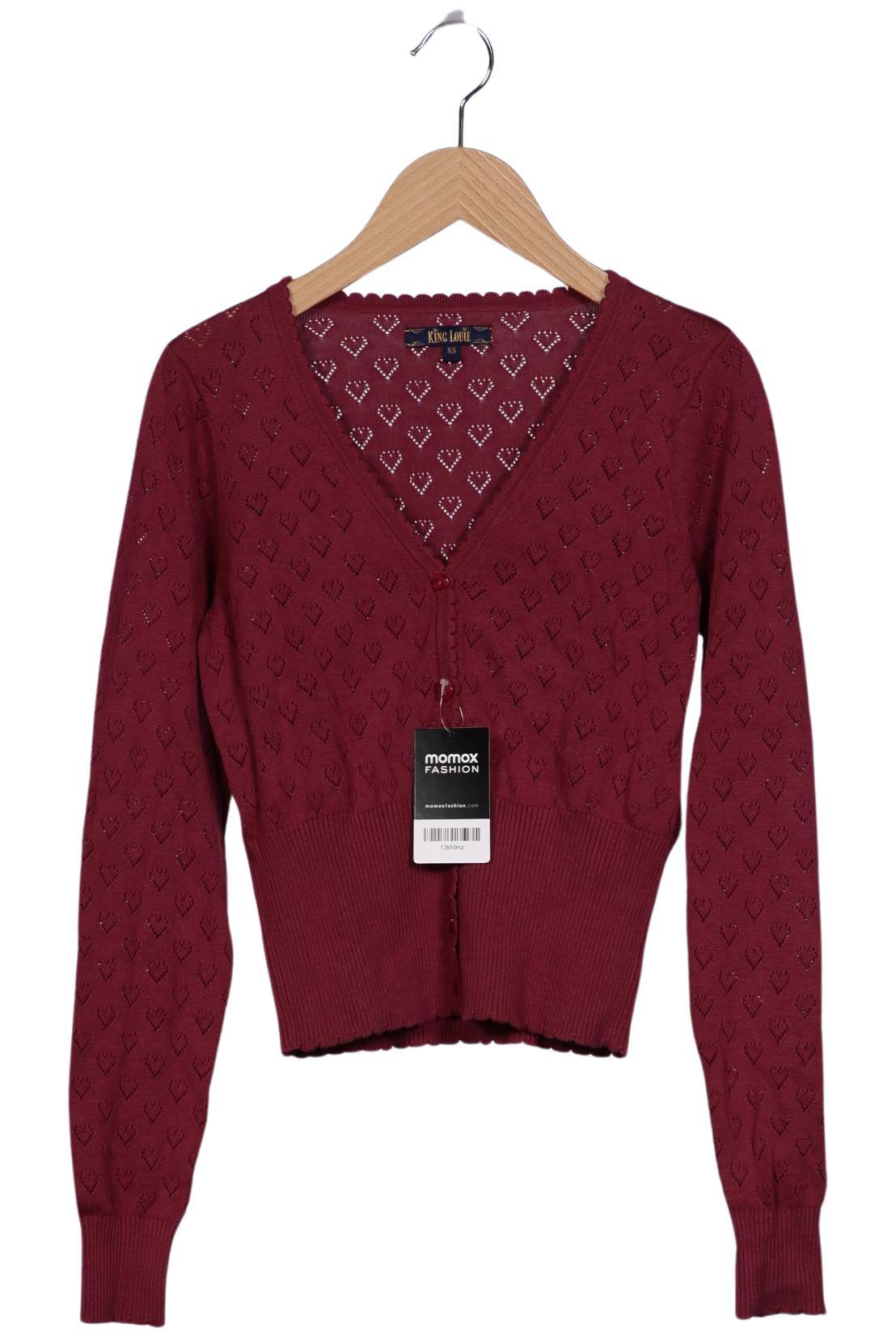 

King Louie Damen Strickjacke, bordeaux, Gr. 34