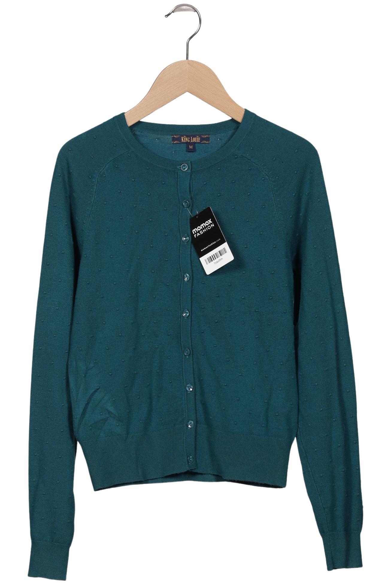 

King Louie Damen Strickjacke, türkis, Gr. 38