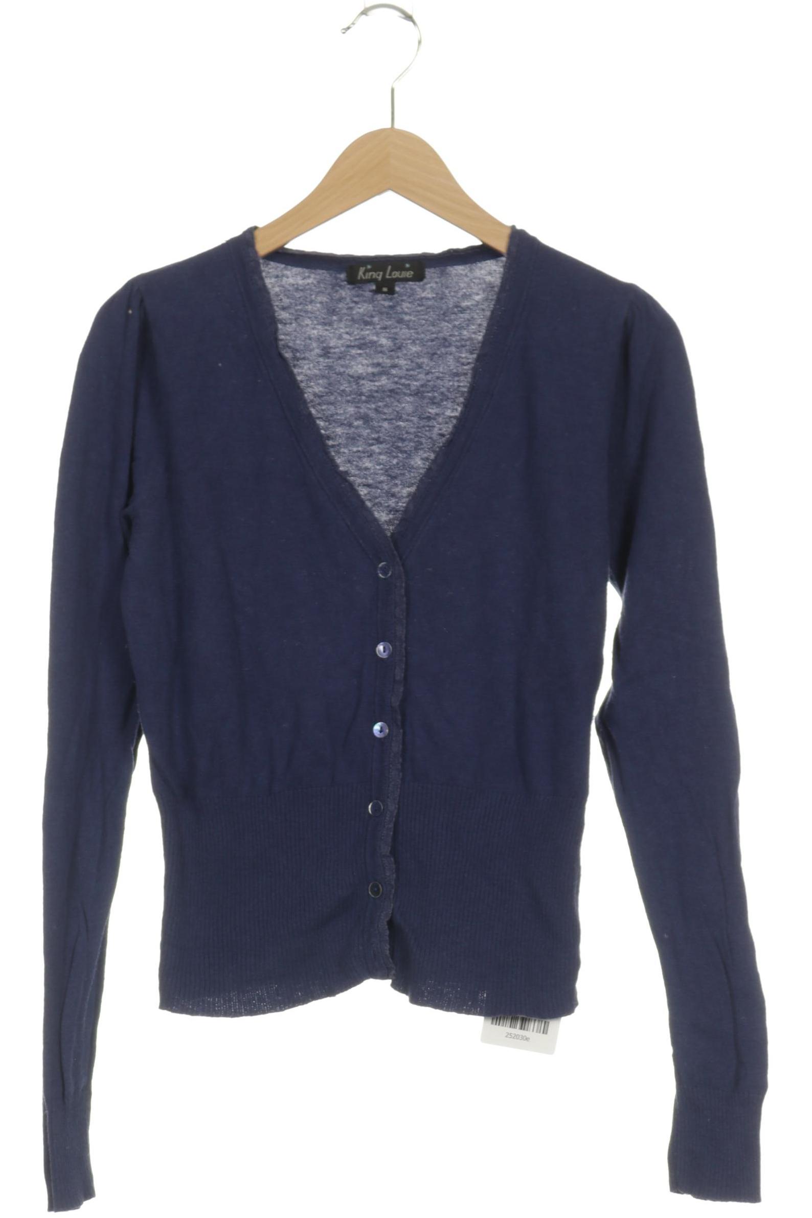 

King Louie Damen Strickjacke, blau, Gr. 36