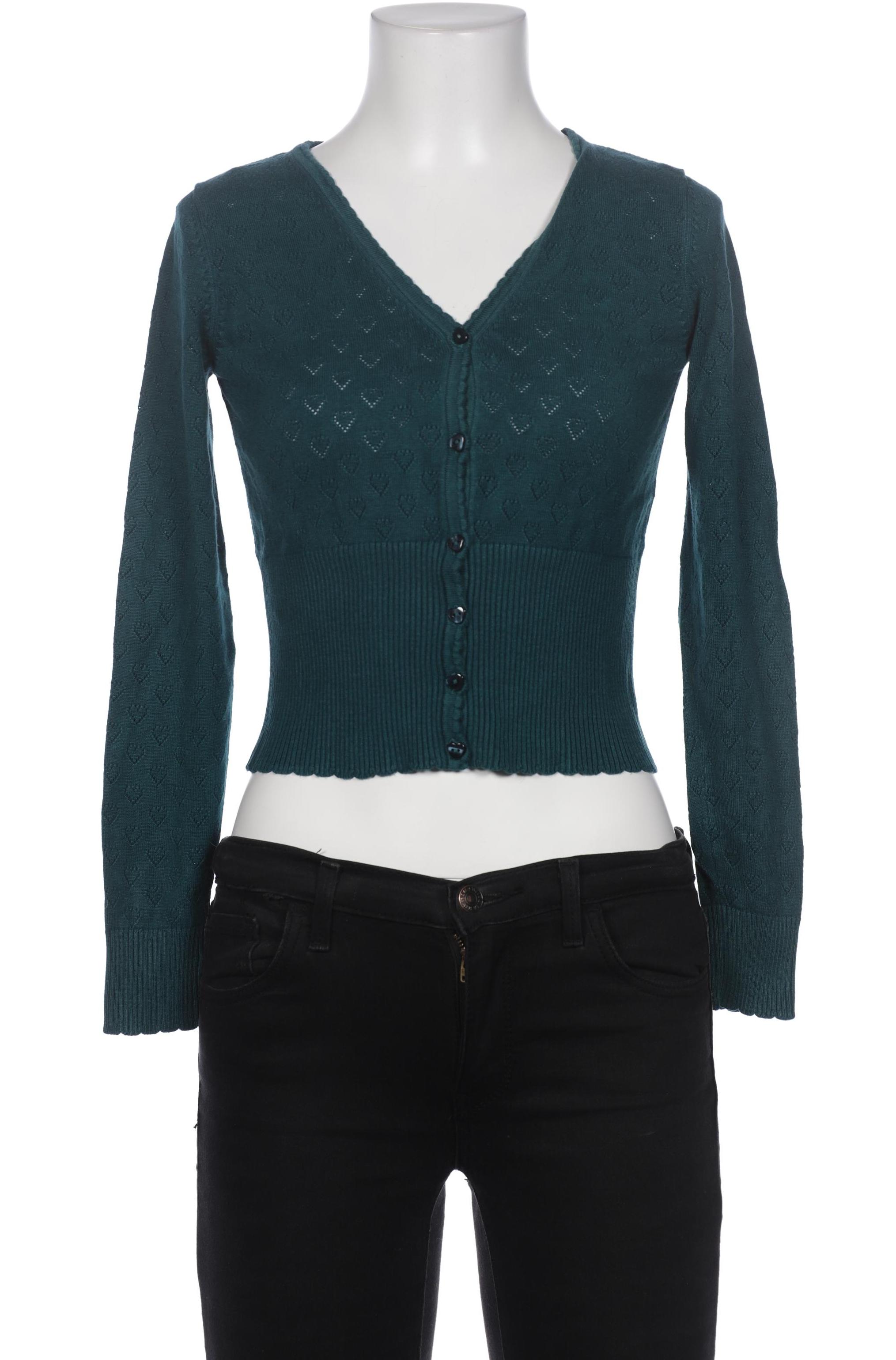 

King Louie Damen Strickjacke, türkis, Gr. 36