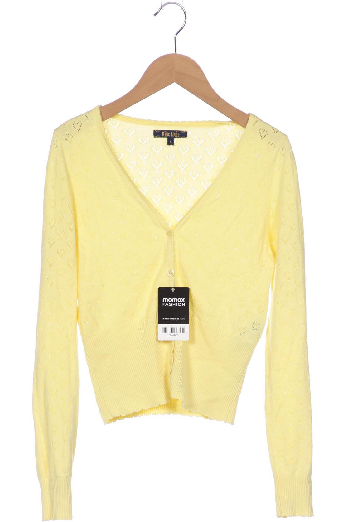 

King Louie Damen Strickjacke, gelb, Gr. 36