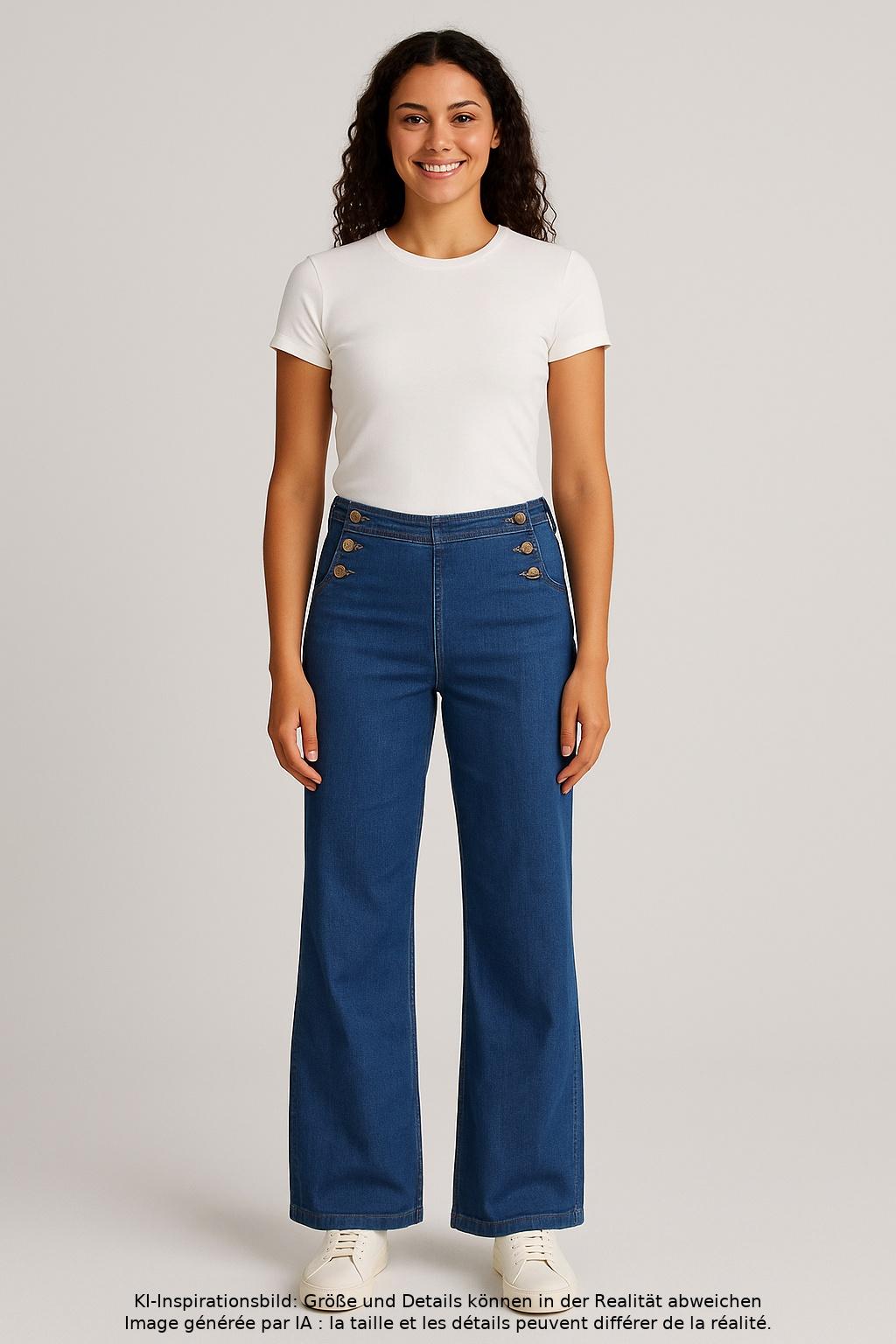 

King Louie Damen Jeans, blau, Gr. 31