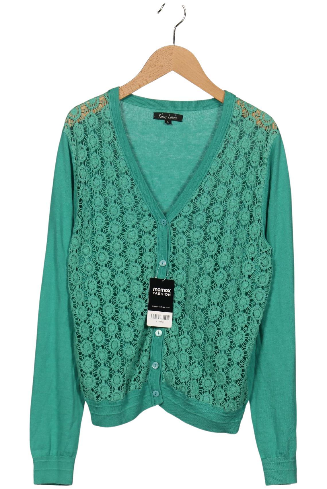 

King Louie Damen Strickjacke, grün, Gr. 42