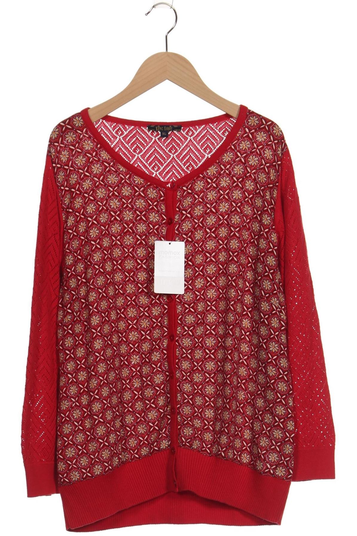 

King Louie Damen Strickjacke, rot, Gr. 44