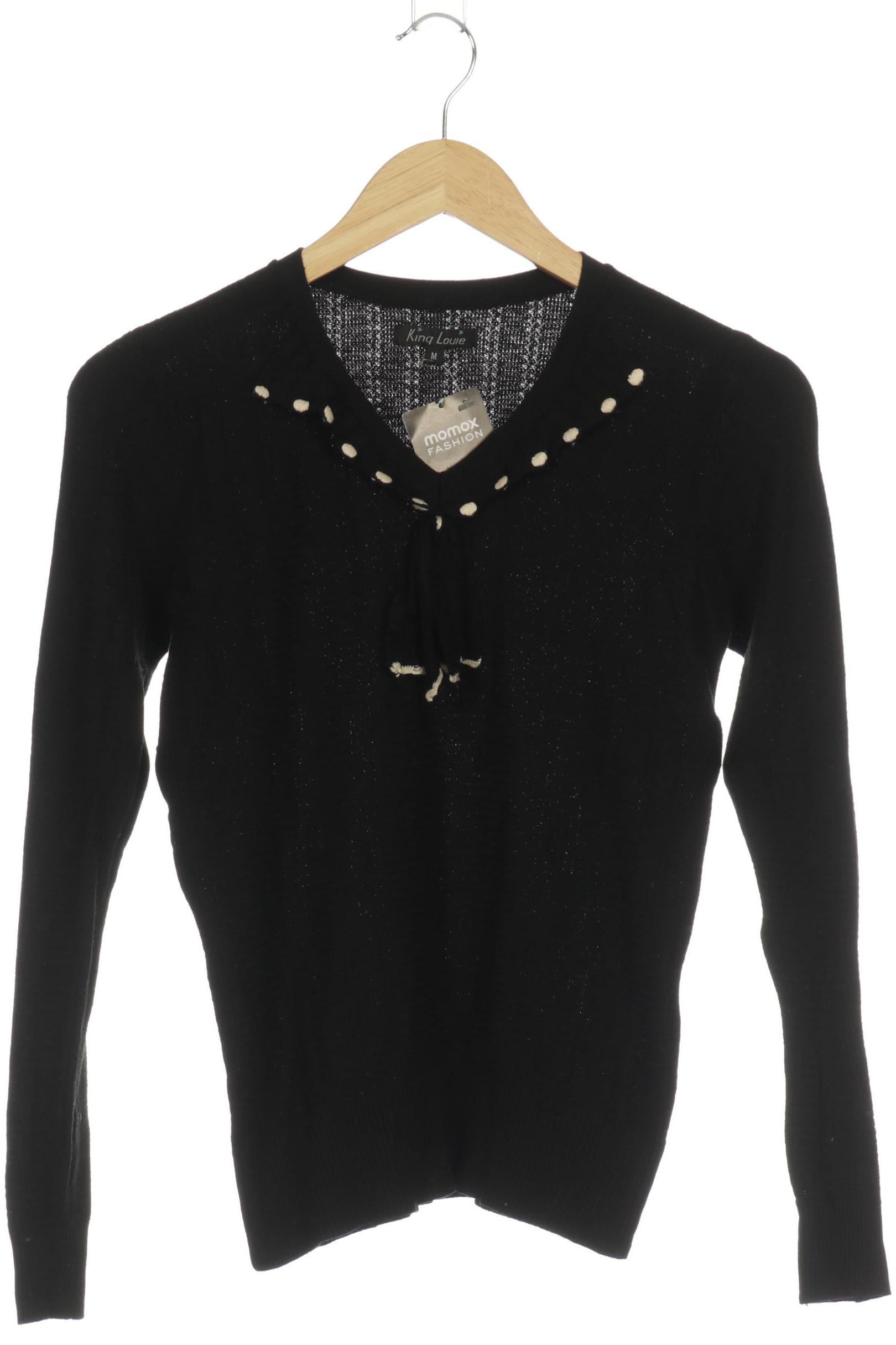

King Louie Damen Pullover, schwarz, Gr. 38